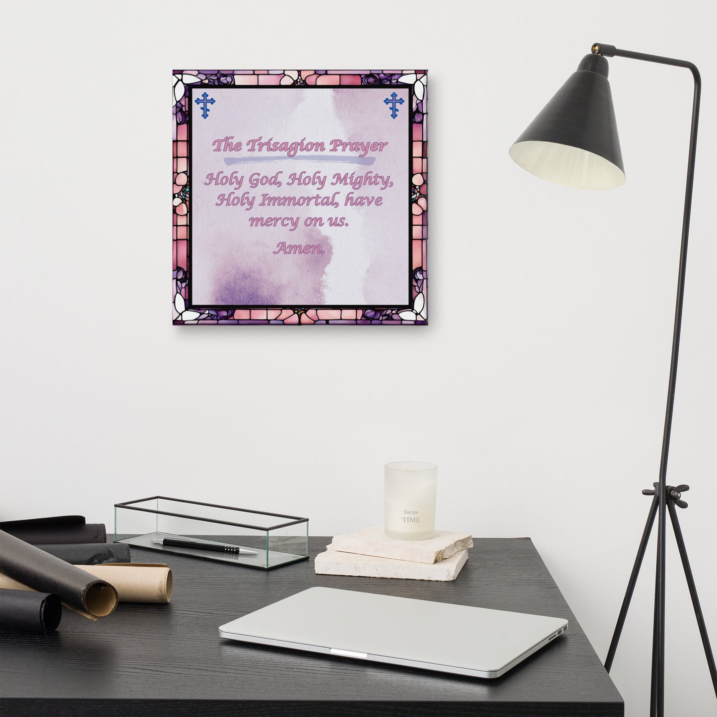 Orthodox Christmas Jigsaw Puzzle – The Trisagion Prayer, Stained Glass Design