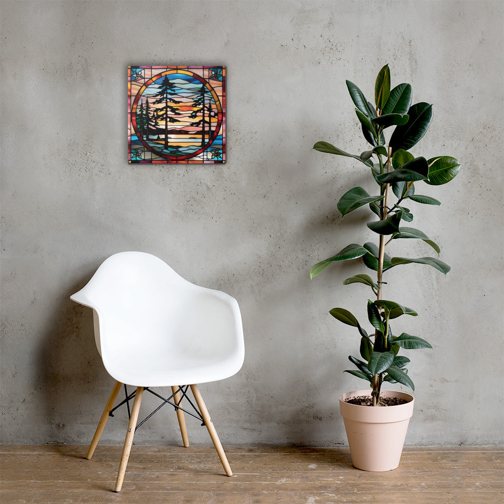 Canvas Stained Glass Fusion Art Print – Hemlock Holiday