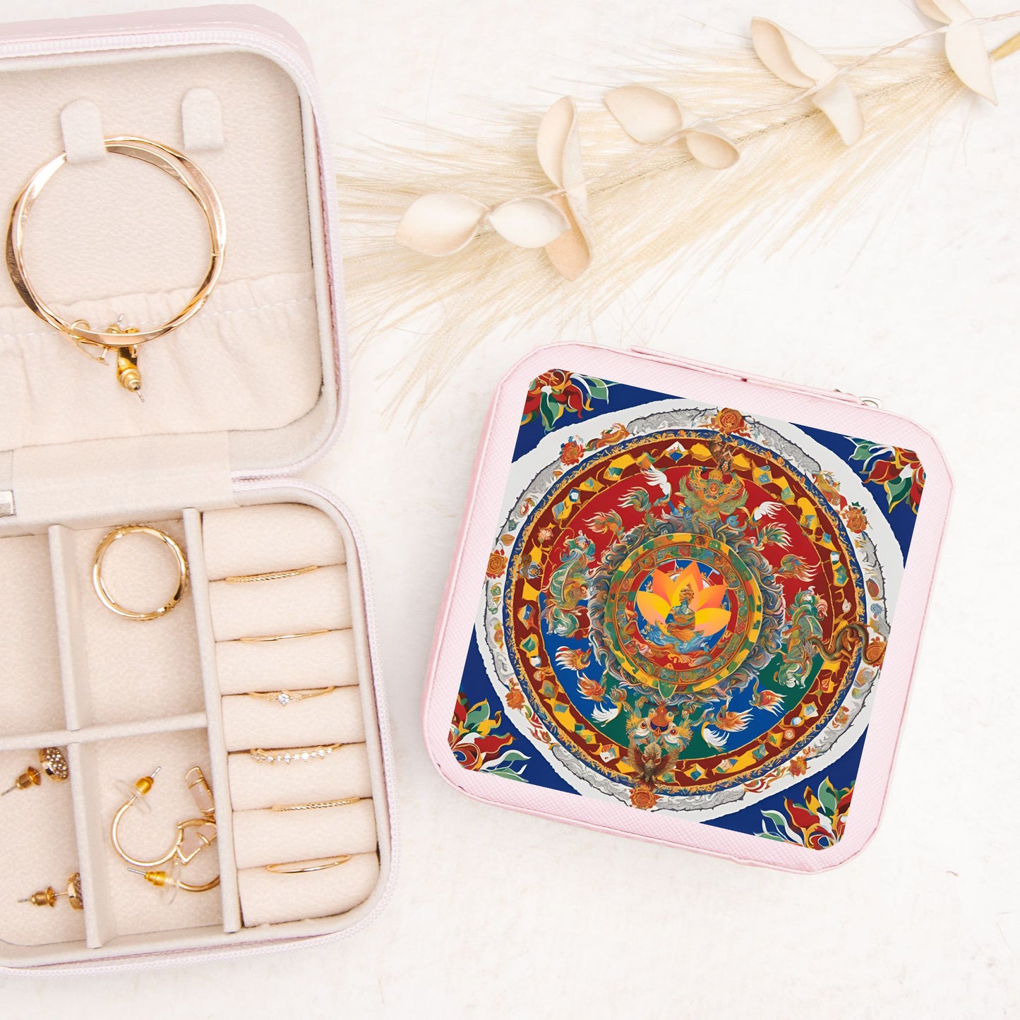 Holiday Four Dignities Jewelry Travel Case – Personalized Gift Box for Jewelry Storage & Travel