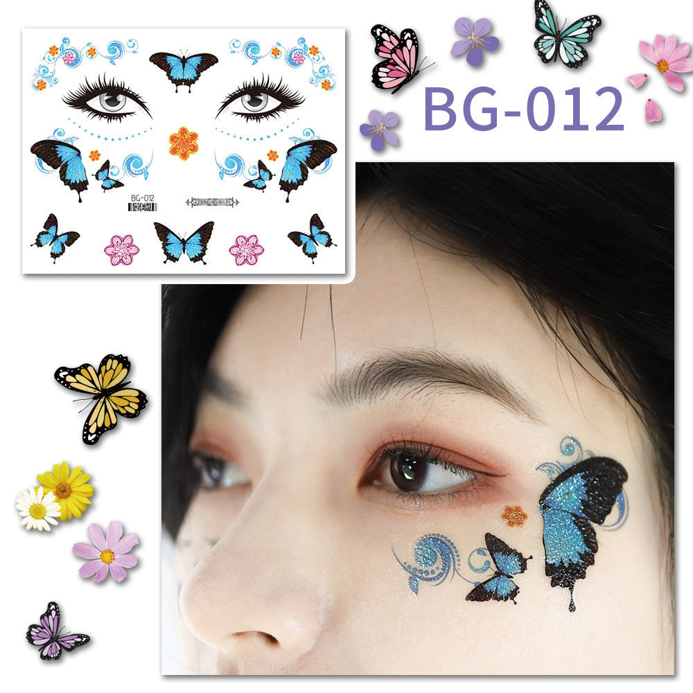 Fairycore Professional Quality Makeup Accents Butterfly Wing Tattoo Stickers And Accessories