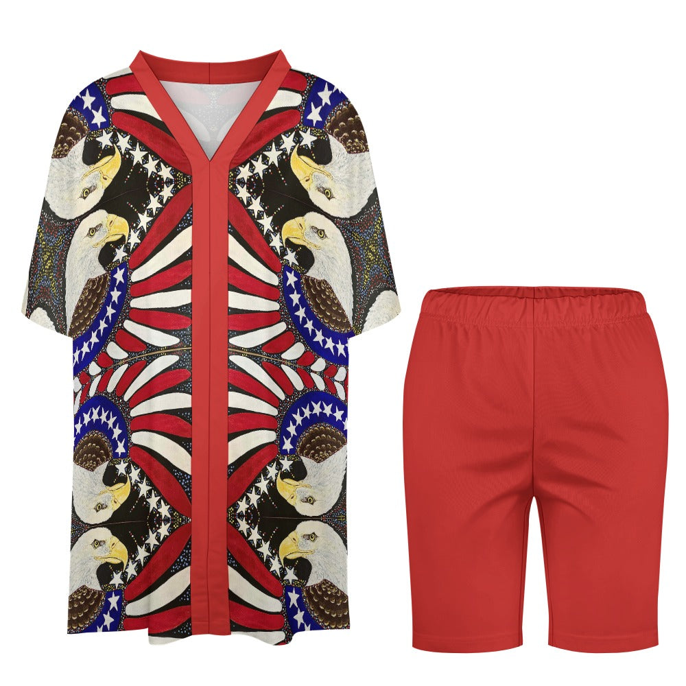 Margeaux 1776 Women’s Relaxed Two-Piece Set with Bat Sleeves – Effortless Style by PGP Holiday