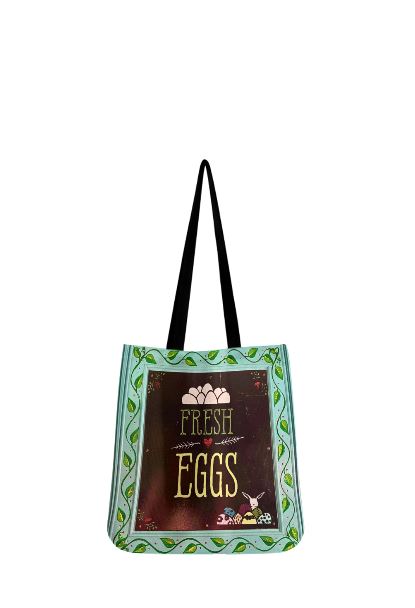PGP Holiday Margeaux Easter Bunny Eggs Cloth Tote Bag – Festive & Spacious Spring Carryall