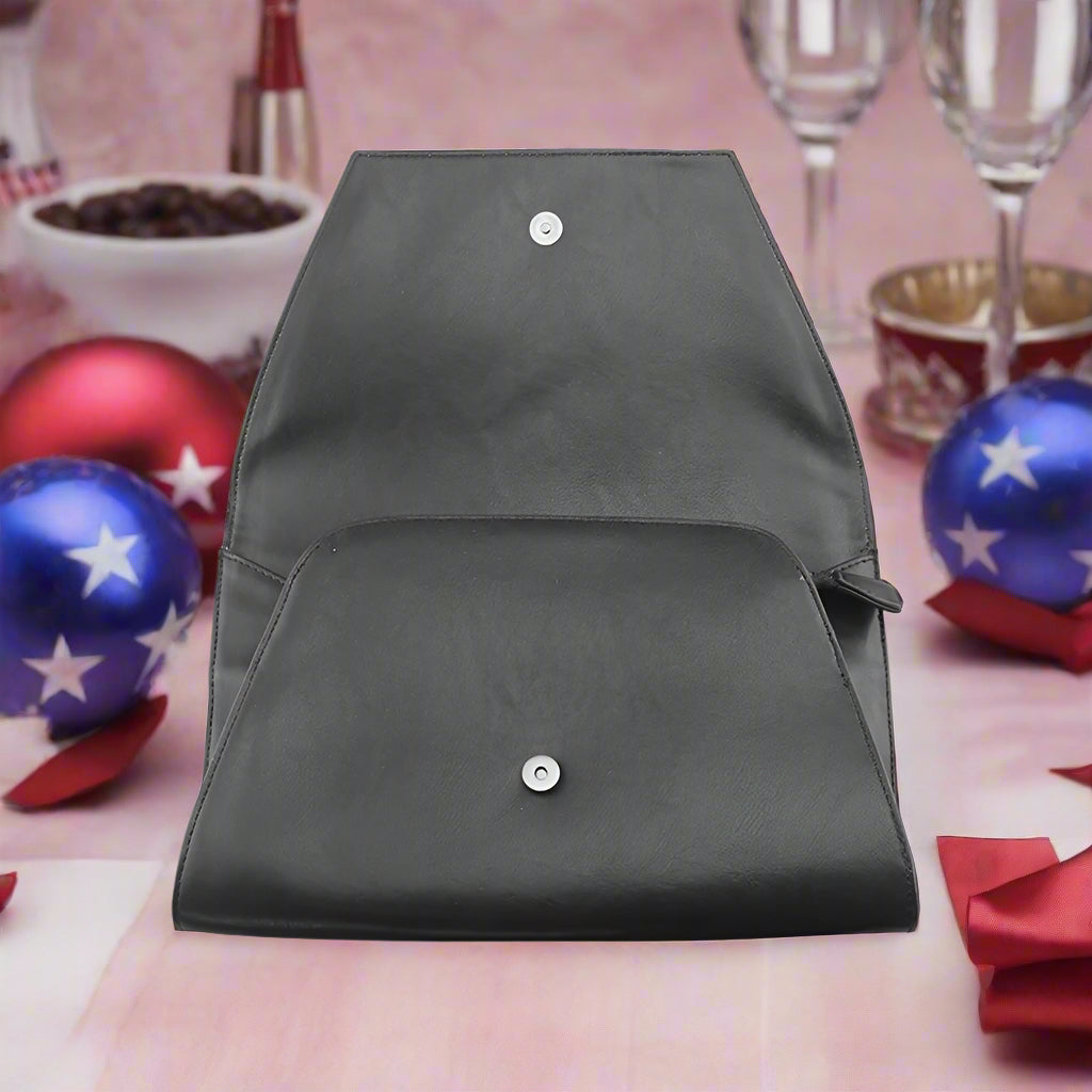 PGP Holiday State of Bloom Clutch with Magnetic Closure in Animal-Free Leather Alternative
