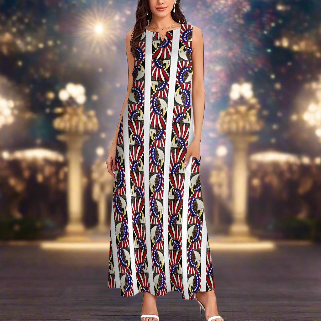 Margeaux 1776 Women’s Flowy Column Maxi Dress – Elegant Summer Style PGP Holiday