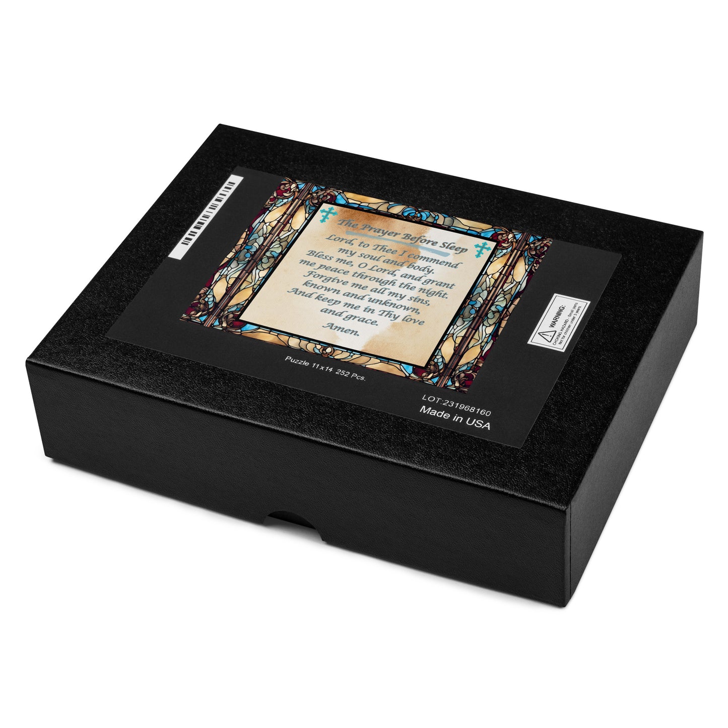 Orthodox Christmas Jigsaw Puzzle – Prayer Before Sleep, Stained Glass Design