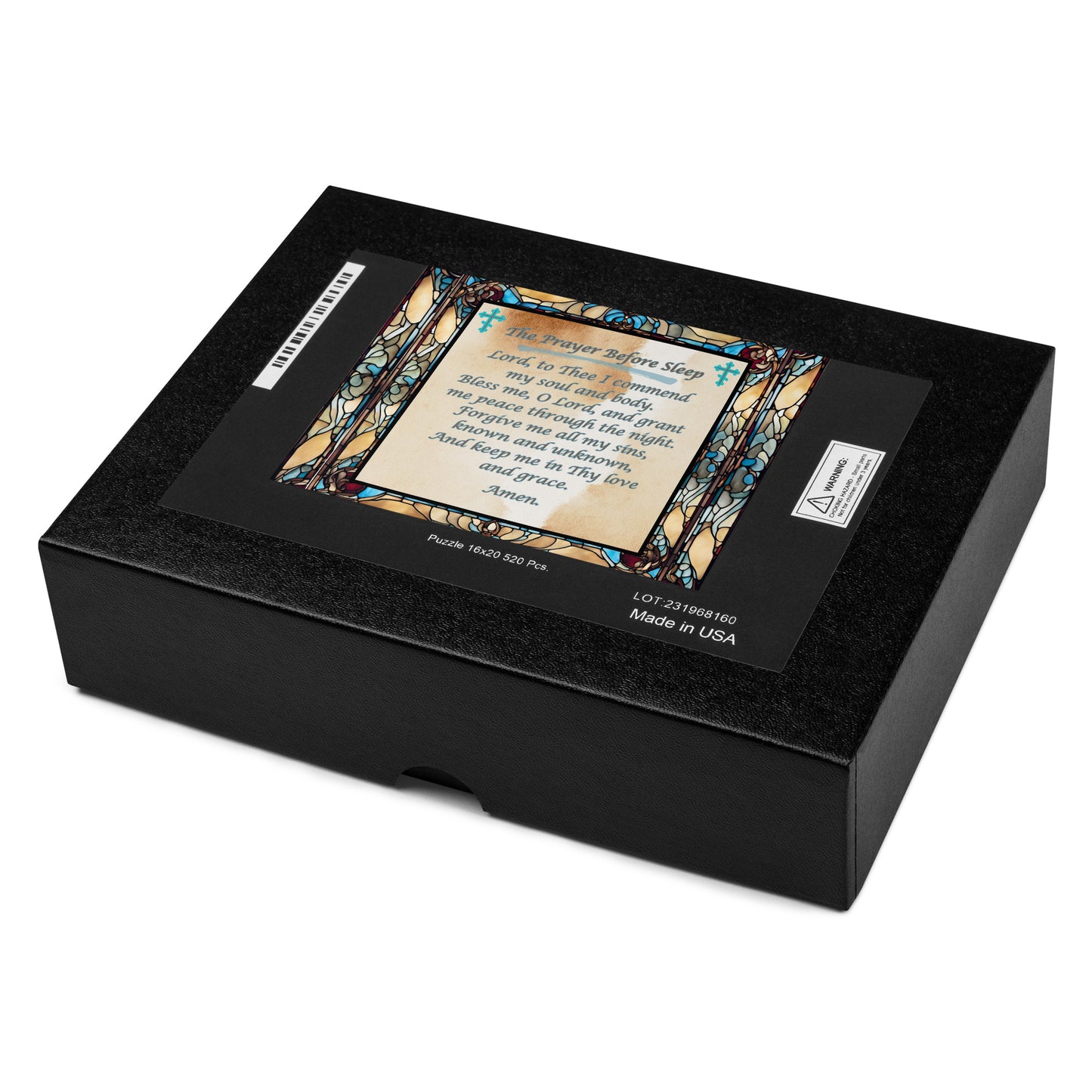 Orthodox Christmas Jigsaw Puzzle – Prayer Before Sleep, Stained Glass Design