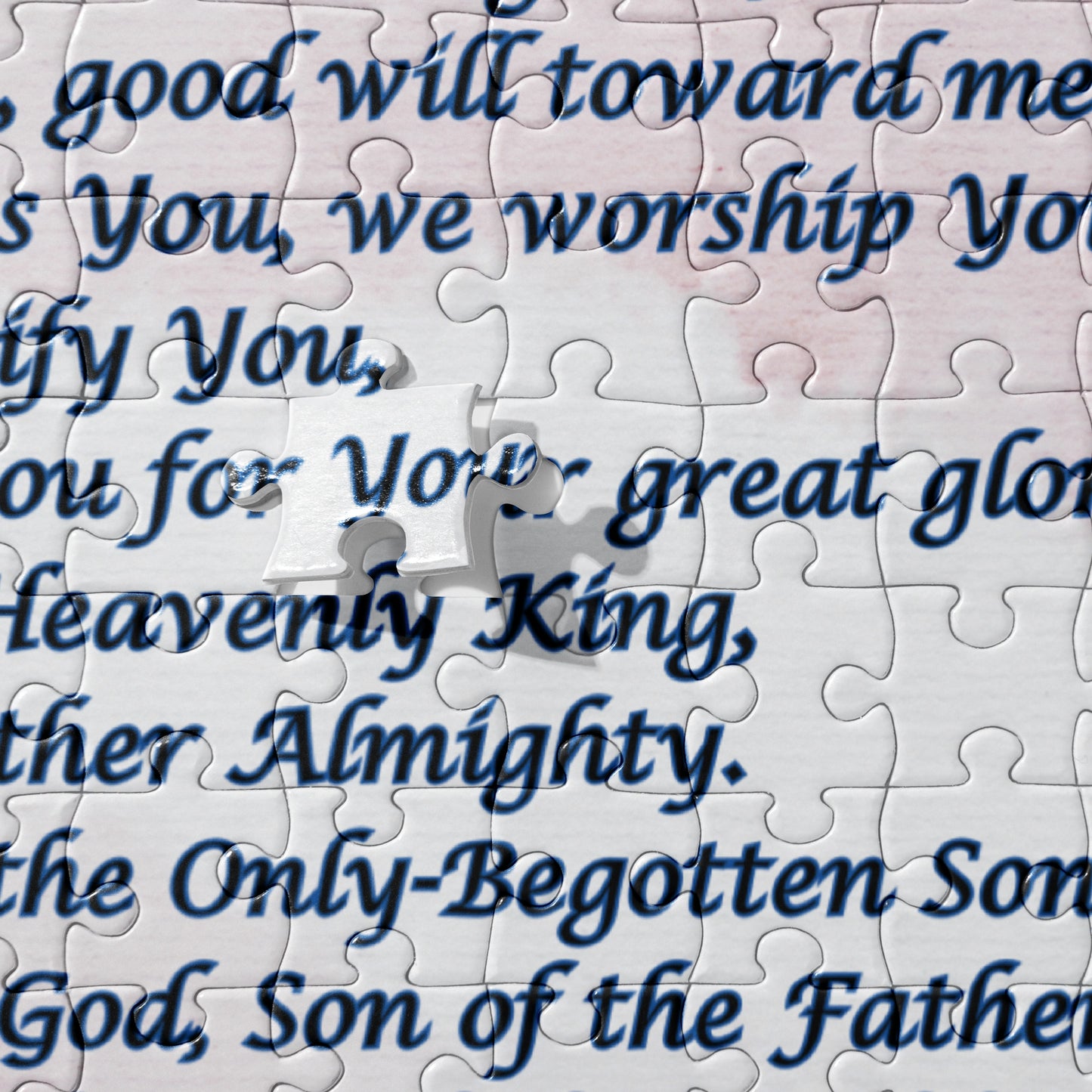 Orthodox Christmas Jigsaw Puzzle – Nativity of Christ Prayer, Stained Glass Design