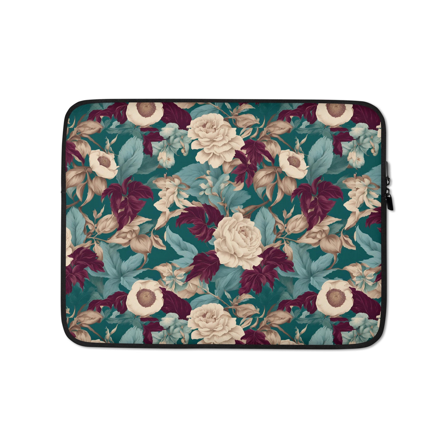 PGP Holiday Snow Caps Botanical Print Laptop Sleeve – Elegant, Protective, and Durable