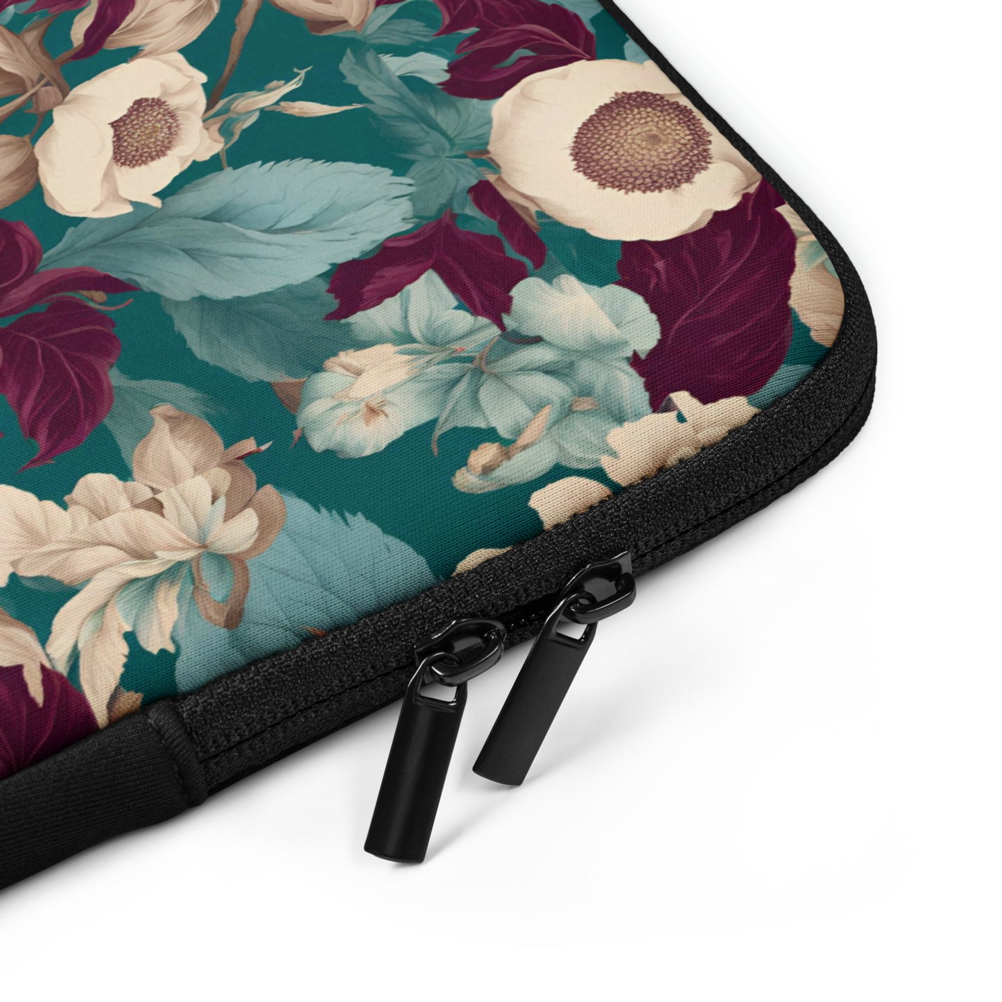 PGP Holiday Snow Caps Botanical Print Laptop Sleeve – Elegant, Protective, and Durable