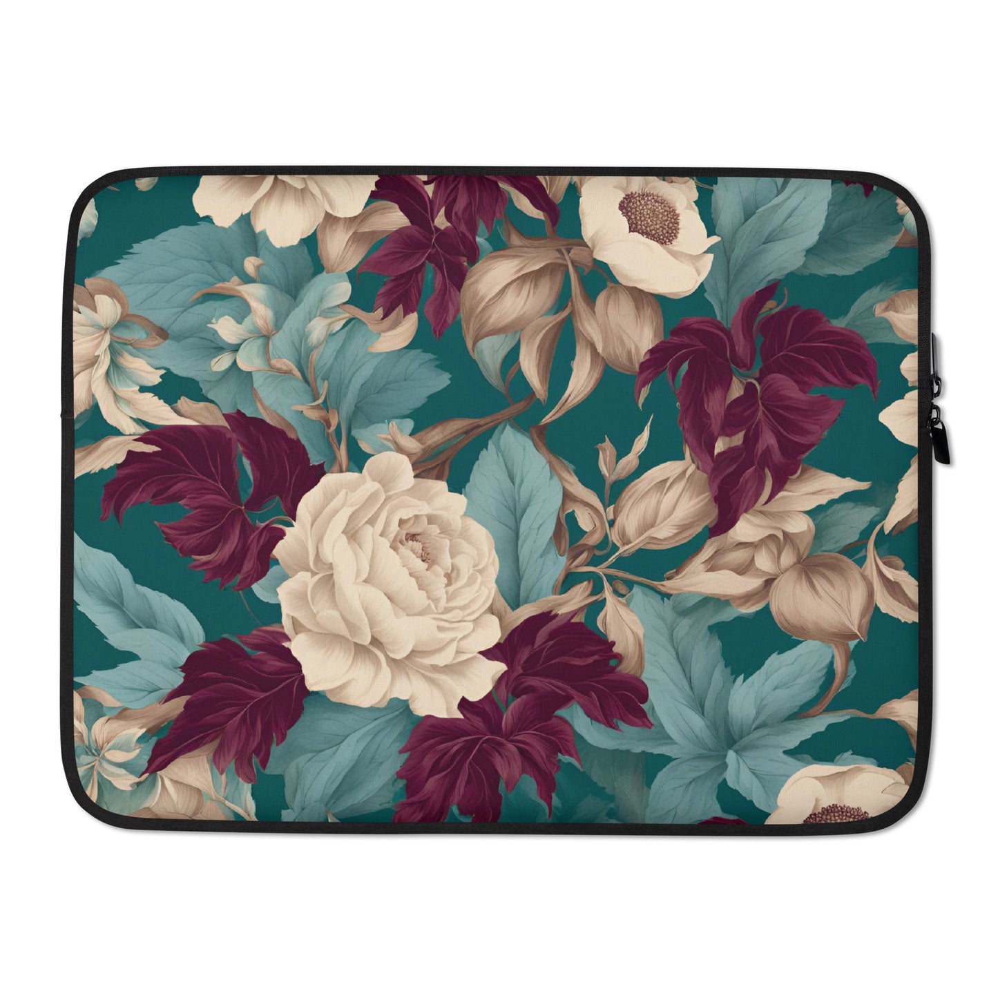 PGP Holiday Snow Caps Botanical Print Laptop Sleeve – Elegant, Protective, and Durable
