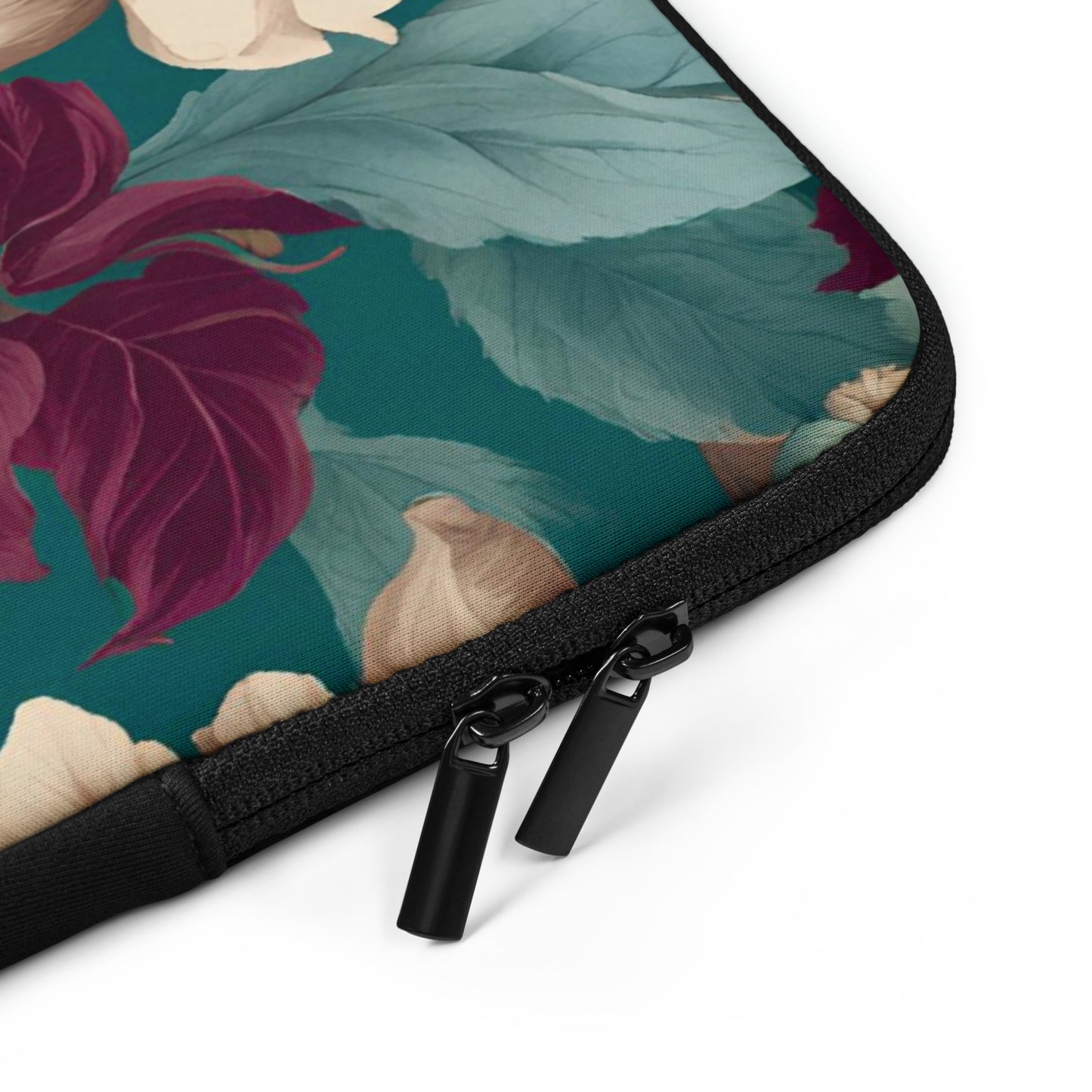 PGP Holiday Snow Caps Botanical Print Laptop Sleeve – Elegant, Protective, and Durable