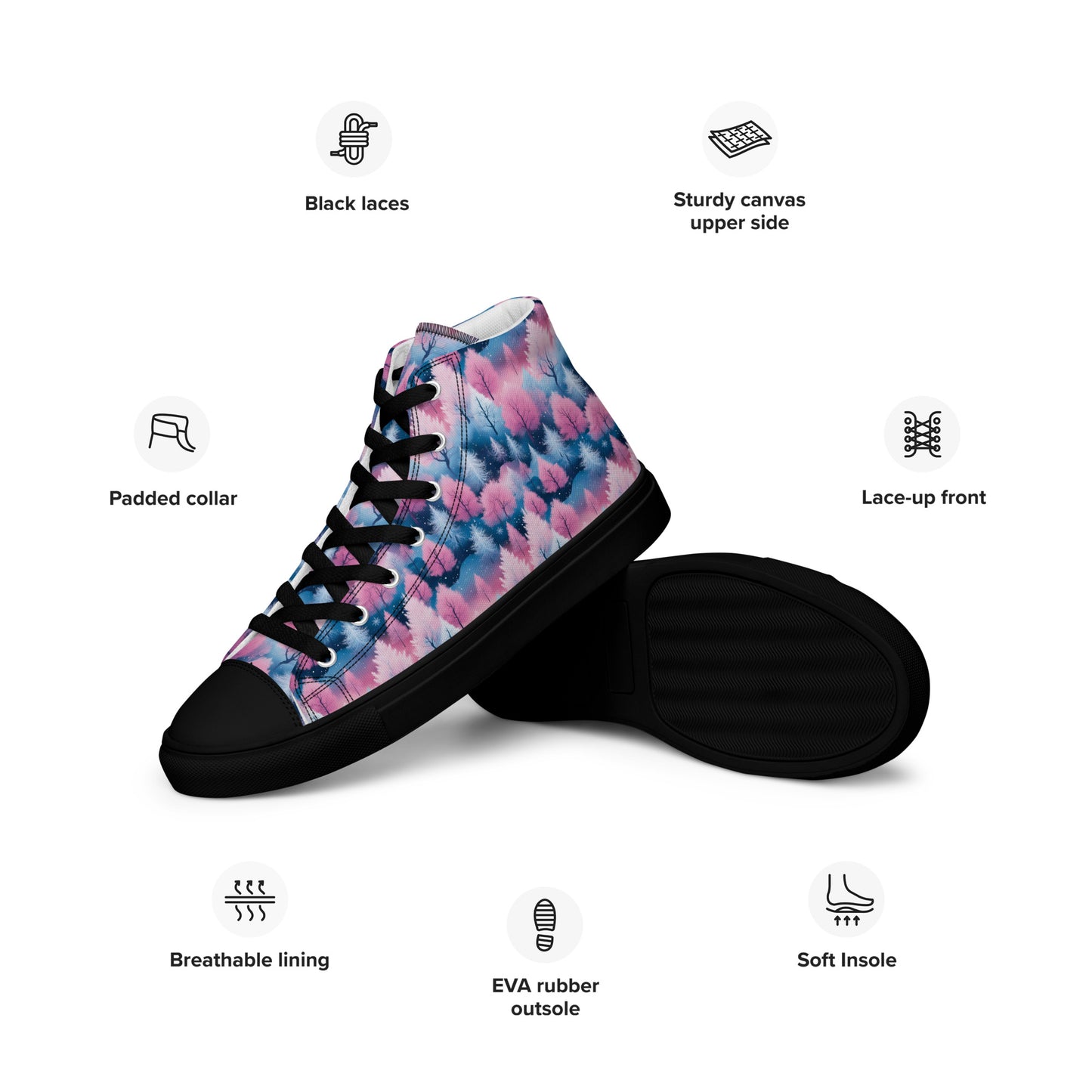 PGP Holiday Candy Gleam Men’s High Top Canvas Shoes – Bold Festive Style