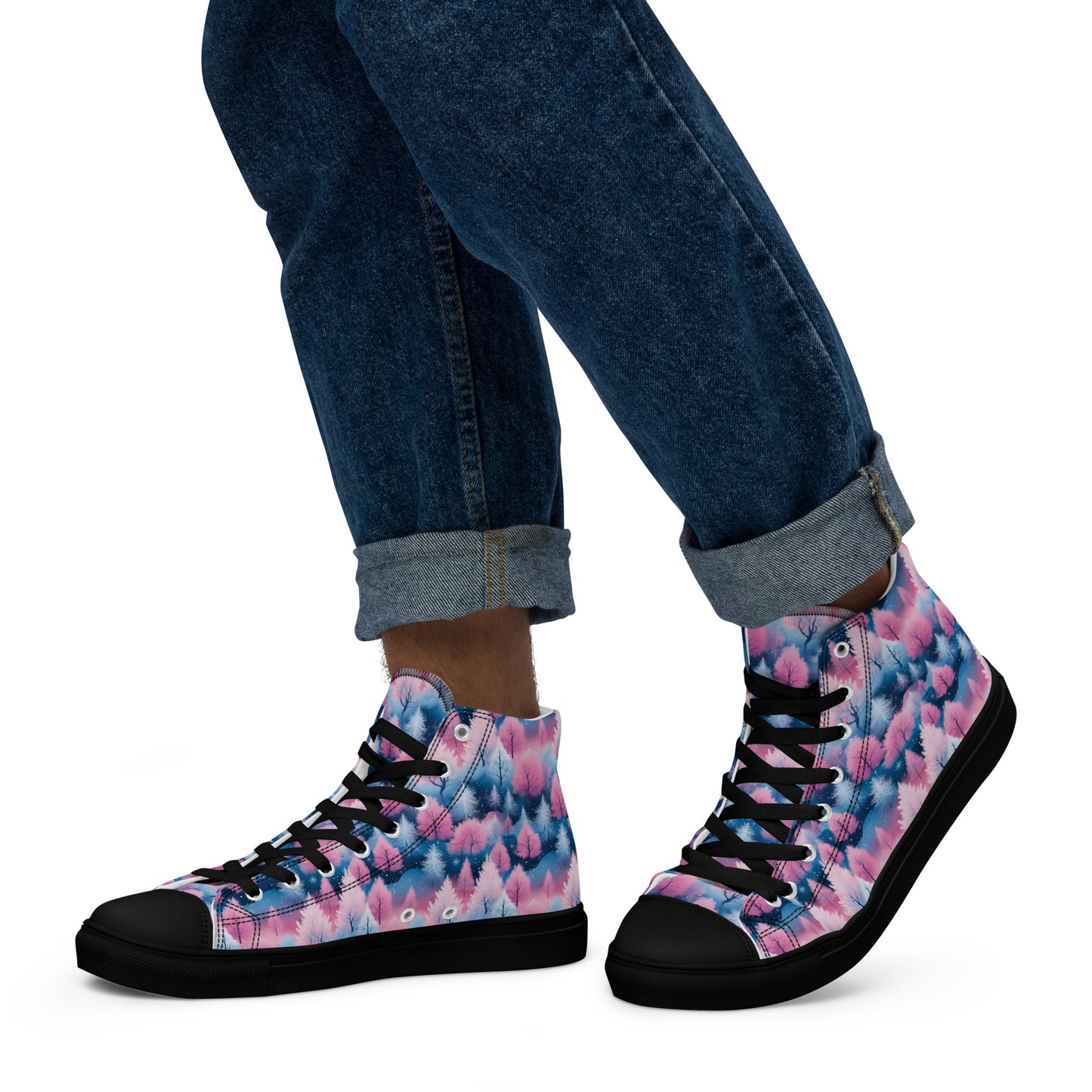 PGP Holiday Candy Gleam Men’s High Top Canvas Shoes – Bold Festive Style