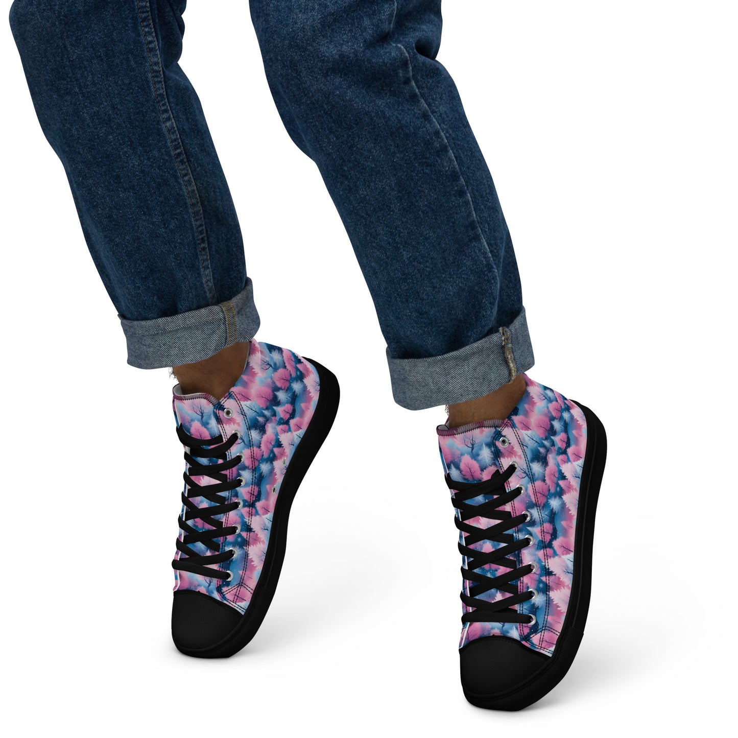 PGP Holiday Candy Gleam Men’s High Top Canvas Shoes – Bold Festive Style