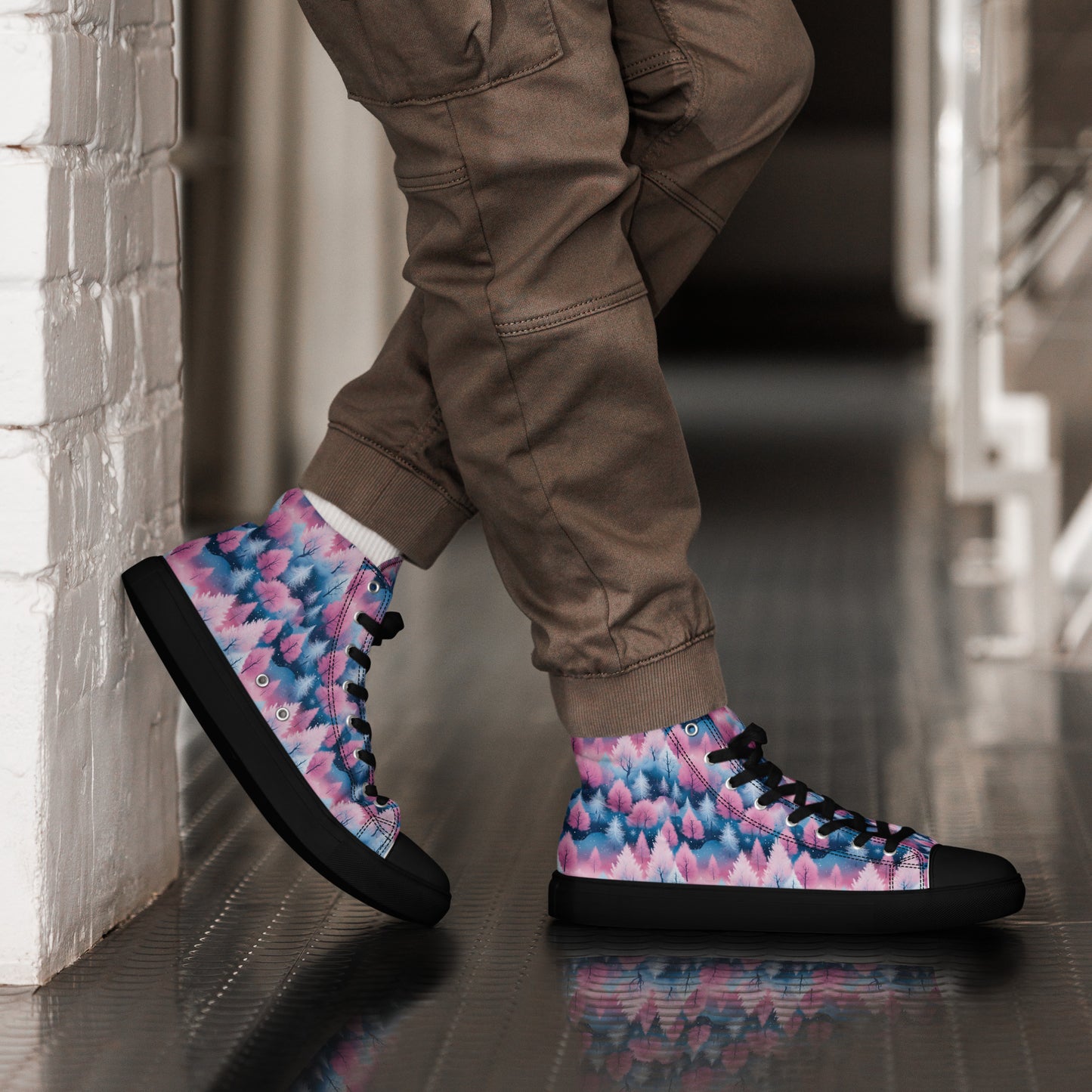 PGP Holiday Candy Gleam Men’s High Top Canvas Shoes – Bold Festive Style