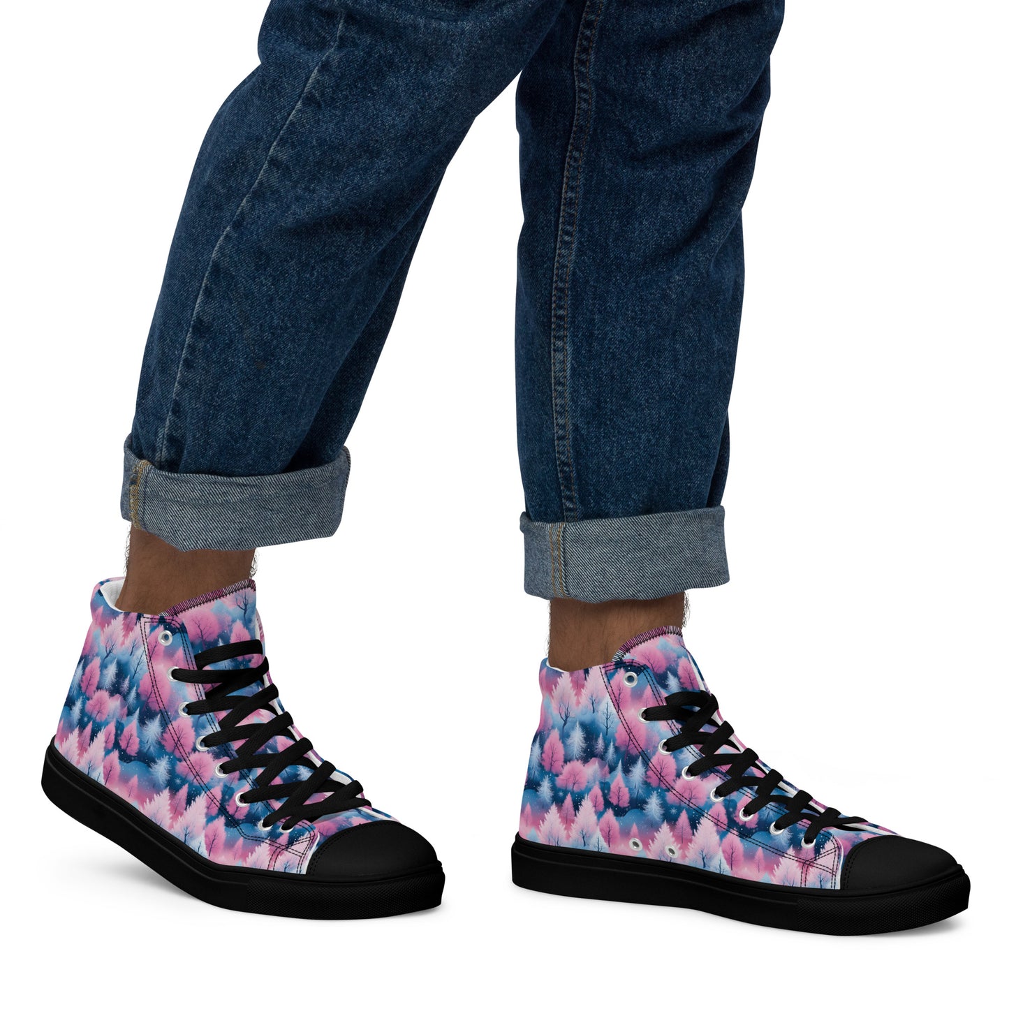 PGP Holiday Candy Gleam Men’s High Top Canvas Shoes – Bold Festive Style