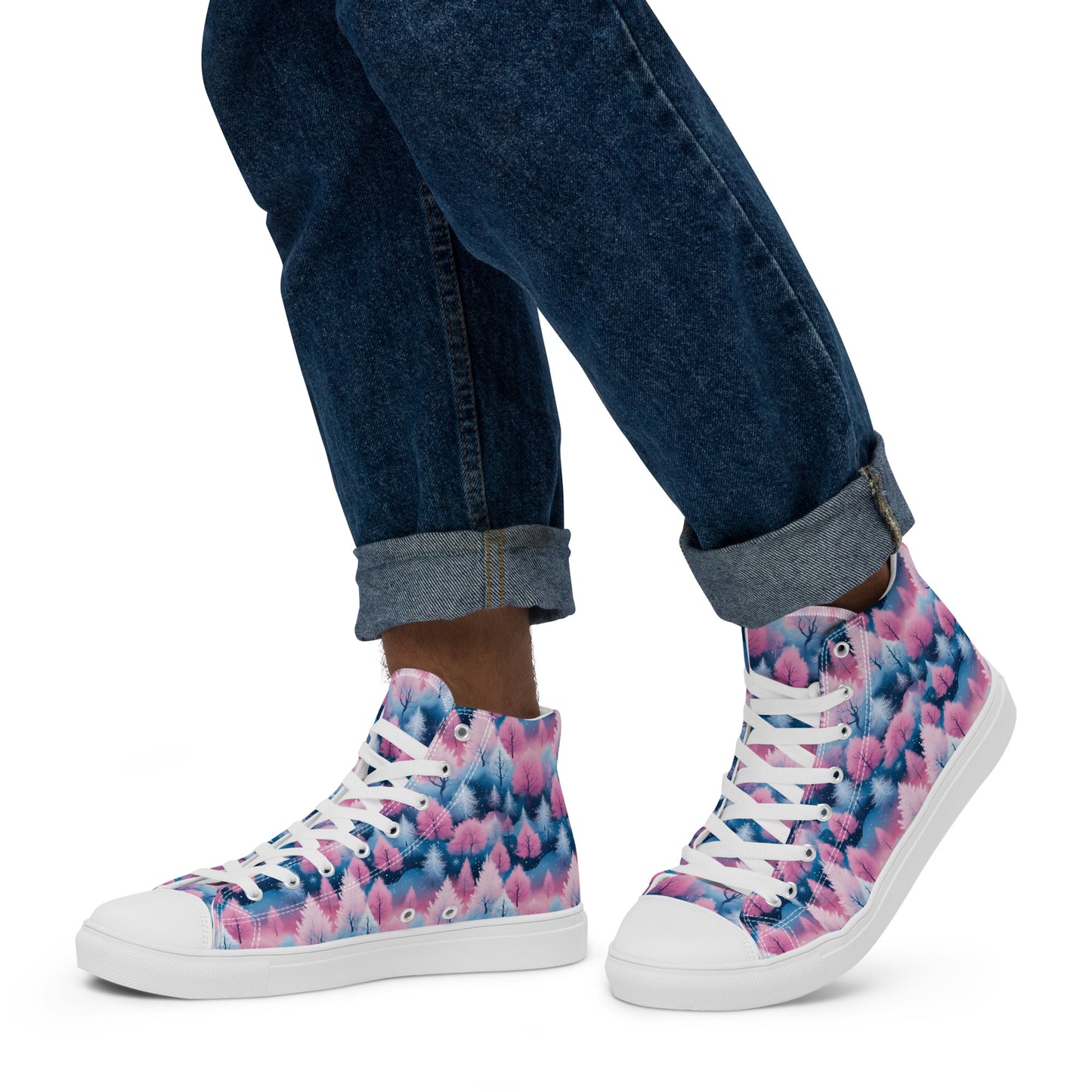PGP Holiday Candy Gleam Men’s High Top Canvas Shoes – Bold Festive Style