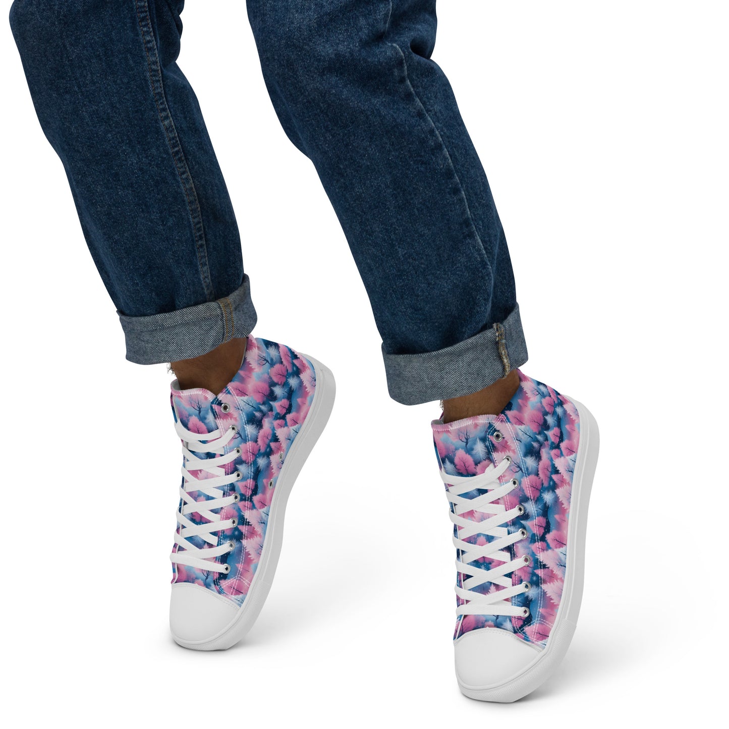 PGP Holiday Candy Gleam Men’s High Top Canvas Shoes – Bold Festive Style