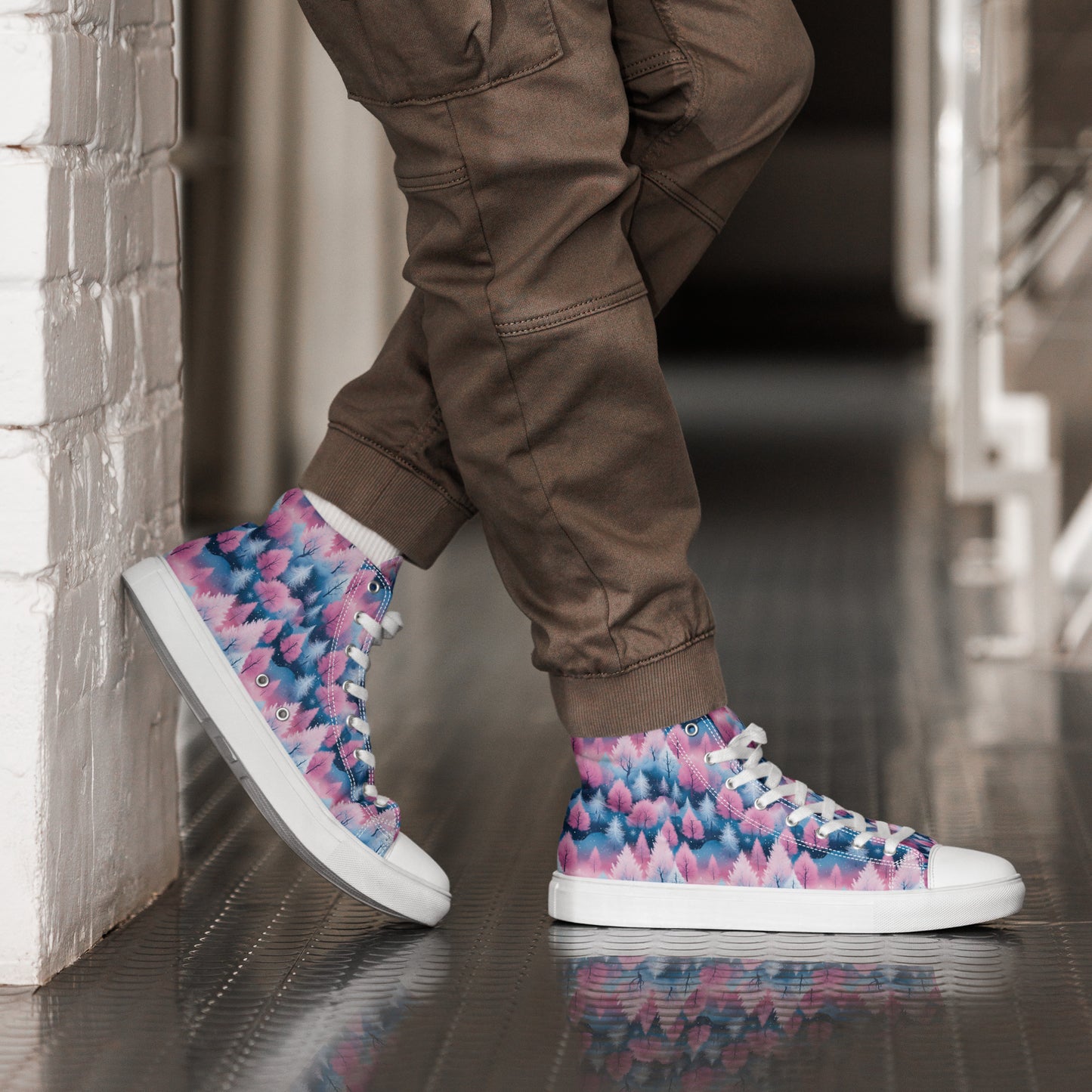PGP Holiday Candy Gleam Men’s High Top Canvas Shoes – Bold Festive Style