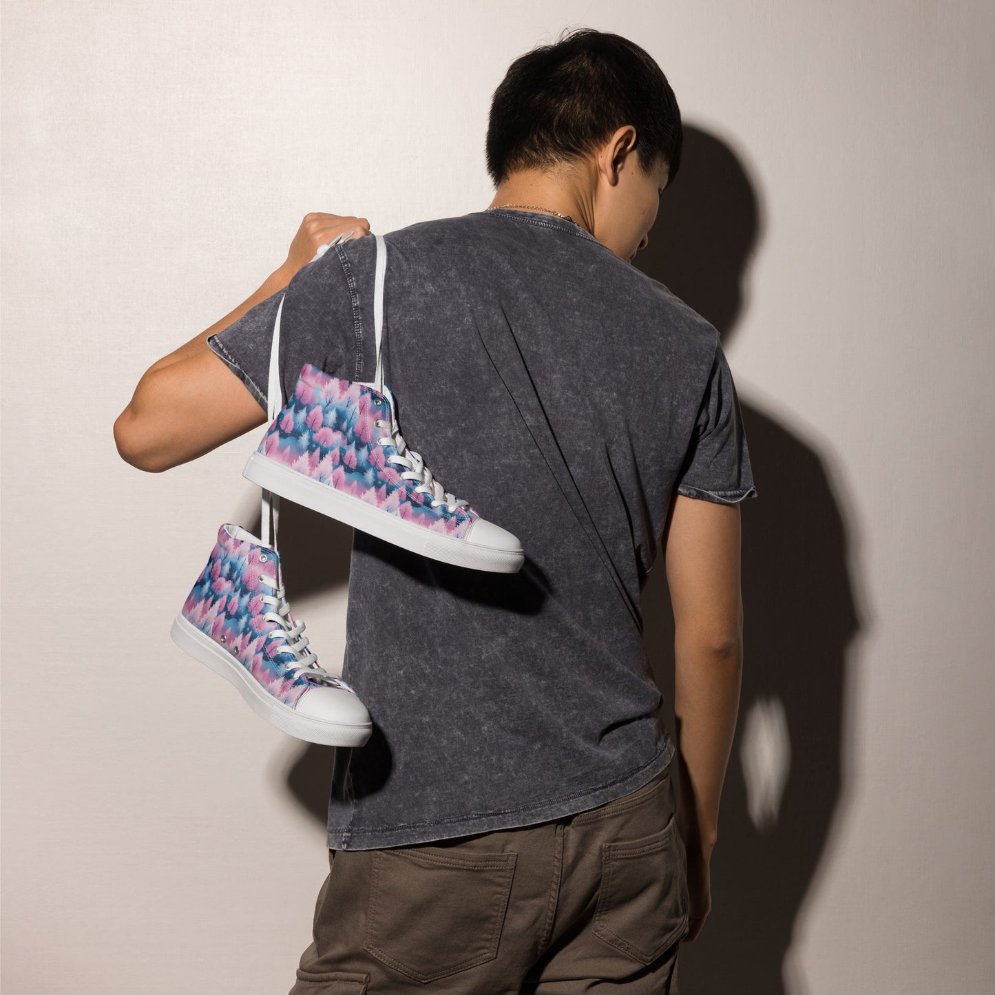 PGP Holiday Candy Gleam Men’s High Top Canvas Shoes – Bold Festive Style