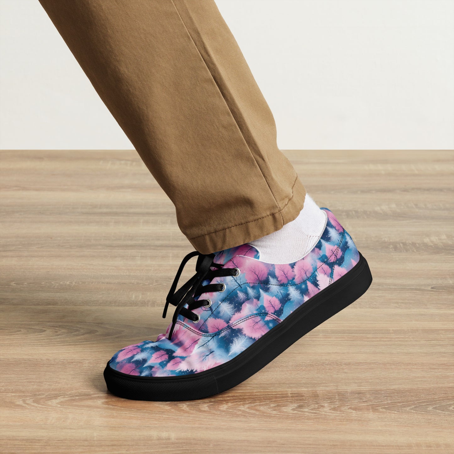 PGP Holiday Candy Gleam Men’s Lace-Up Canvas Shoes – Festive Versatility & Comfort