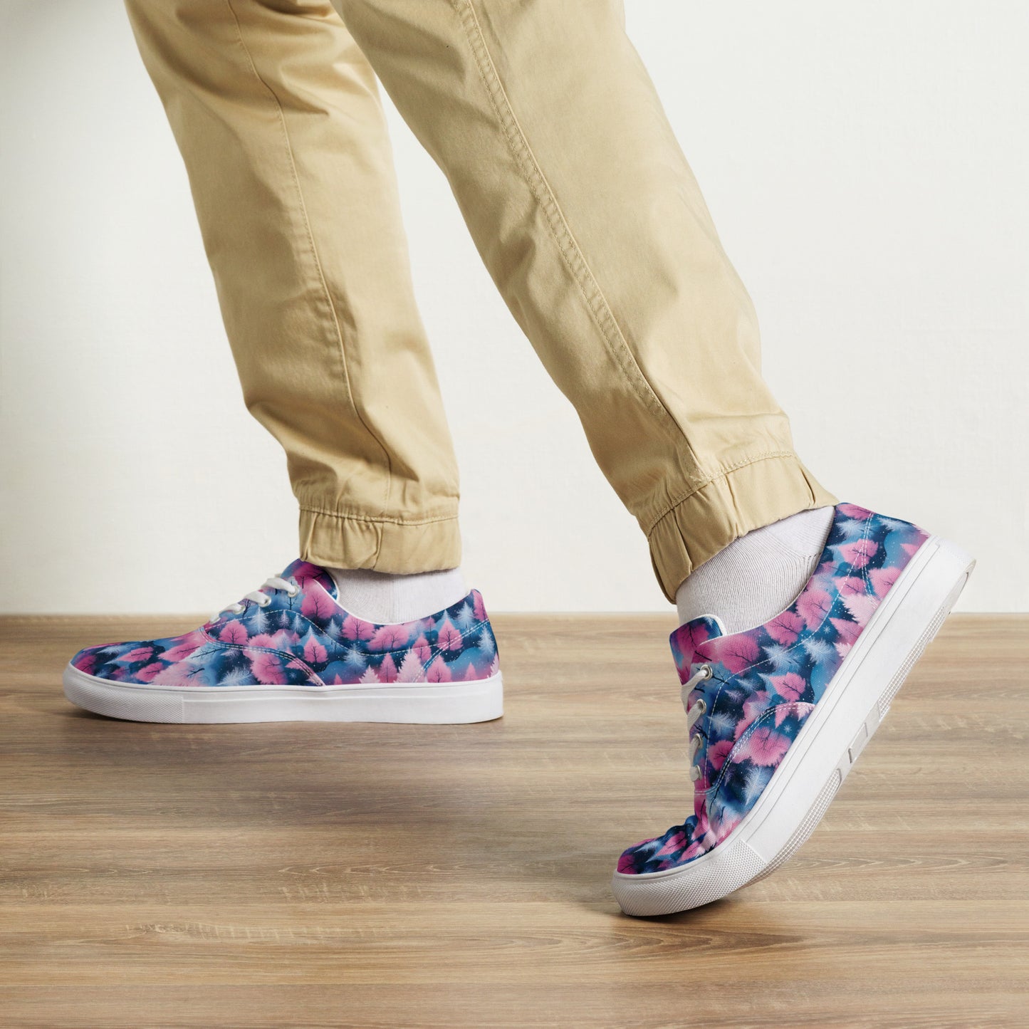 PGP Holiday Candy Gleam Men’s Lace-Up Canvas Shoes – Festive Versatility & Comfort