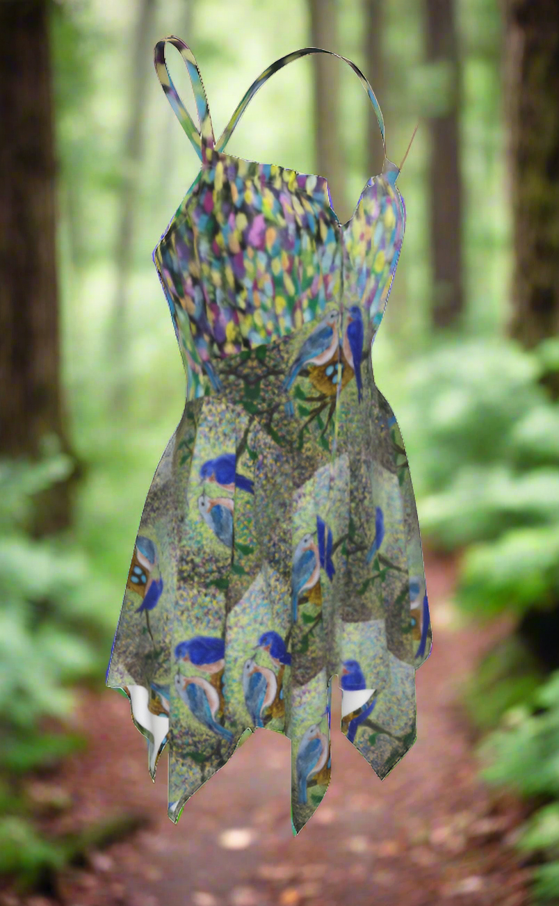 PGP Holiday Margeaux Bluebirds Women's Slip Dress – Versatile Spring & Easter Fashion
