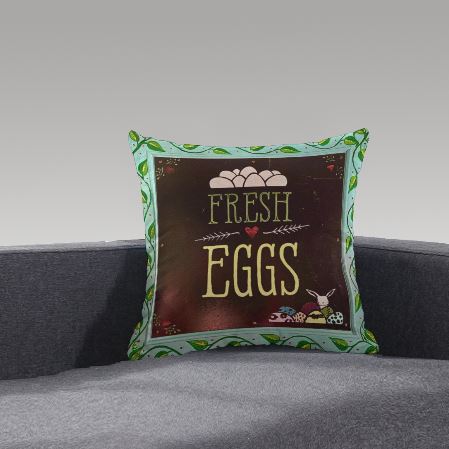 PGP Holiday Margeaux Easter Bunny Eggs Short Plush Pillow – Soft & Festive Comfort