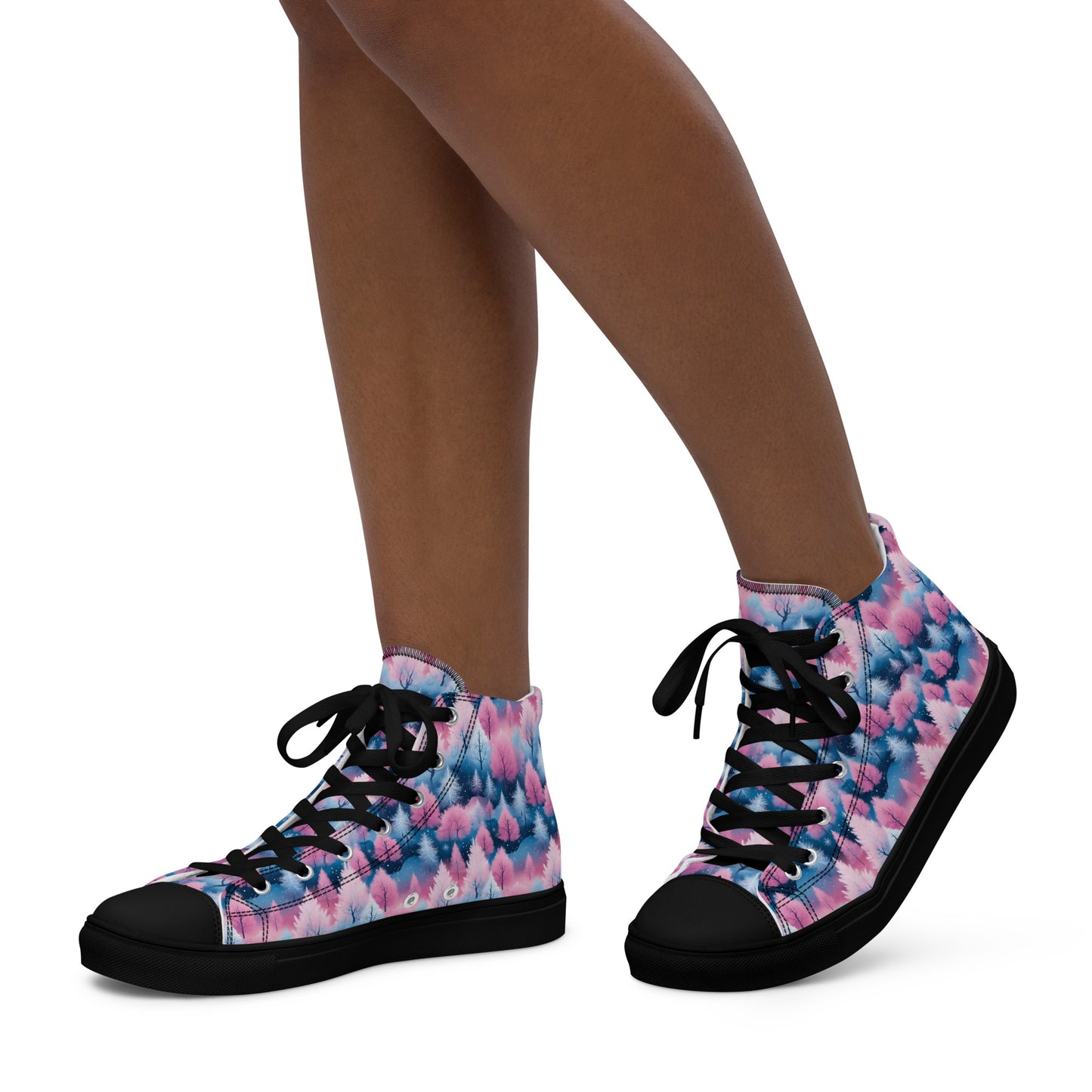 PGP Holiday Candy Gleam Women’s High Top Canvas Shoes – Festive Style & Comfort