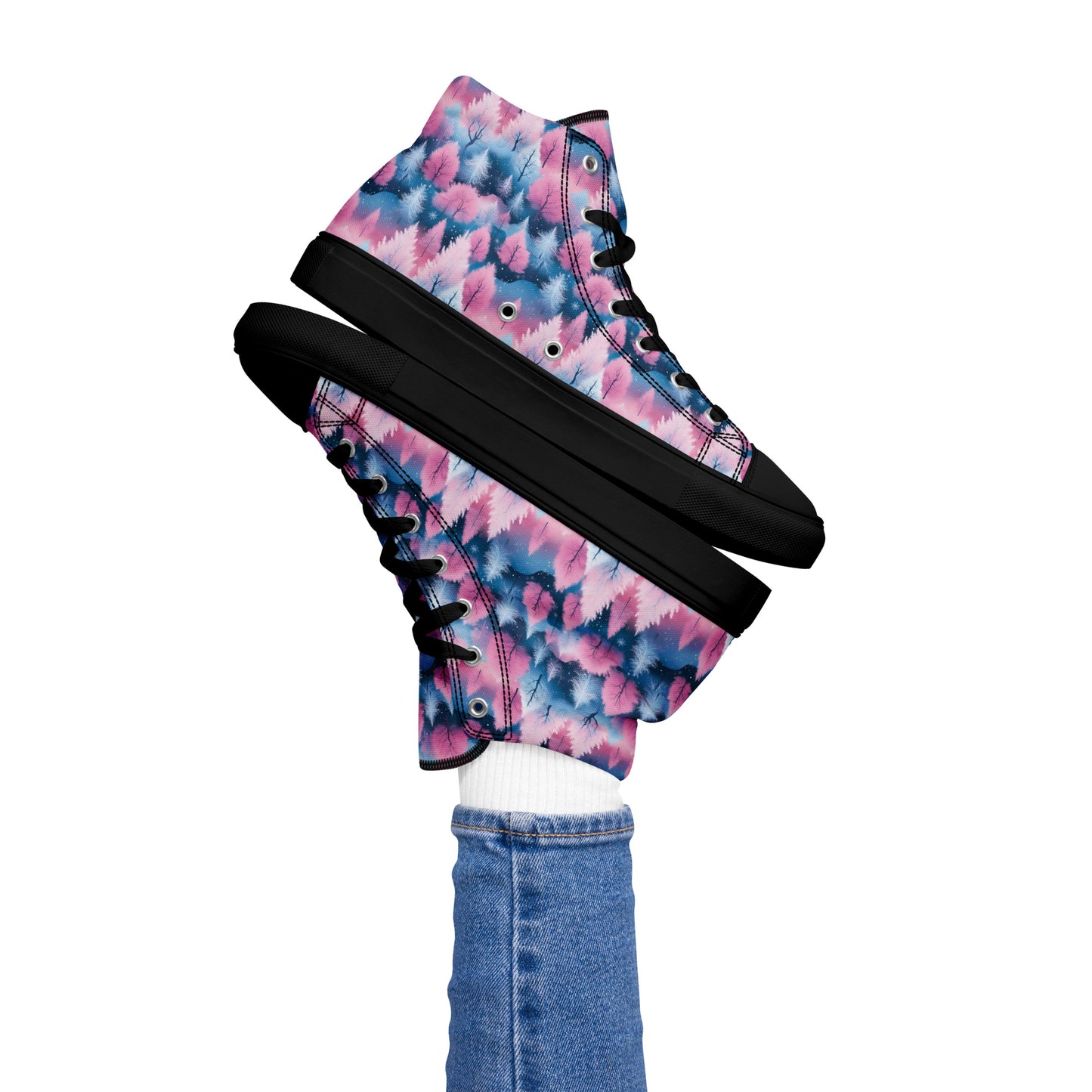 PGP Holiday Candy Gleam Women’s High Top Canvas Shoes – Festive Style & Comfort