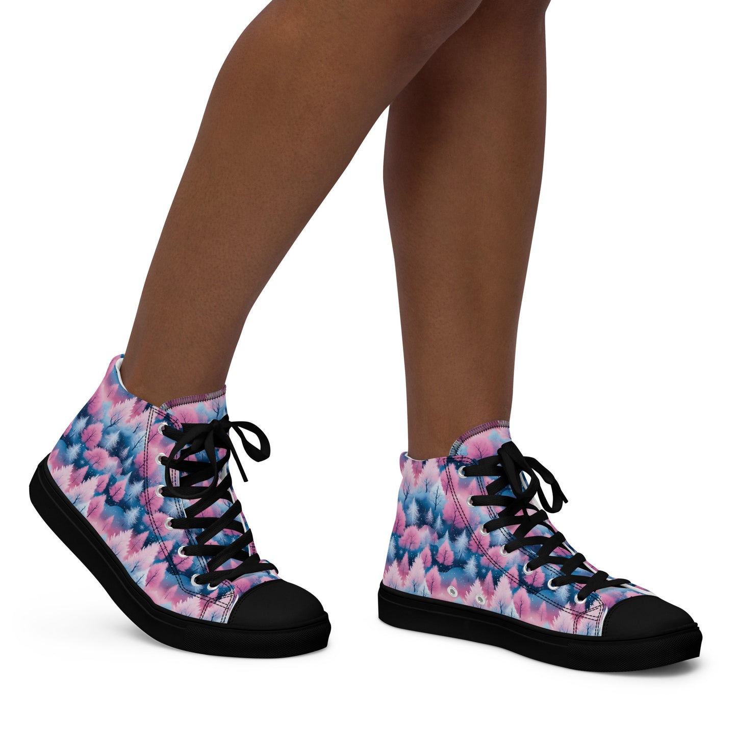 PGP Holiday Candy Gleam Women’s High Top Canvas Shoes – Festive Style & Comfort