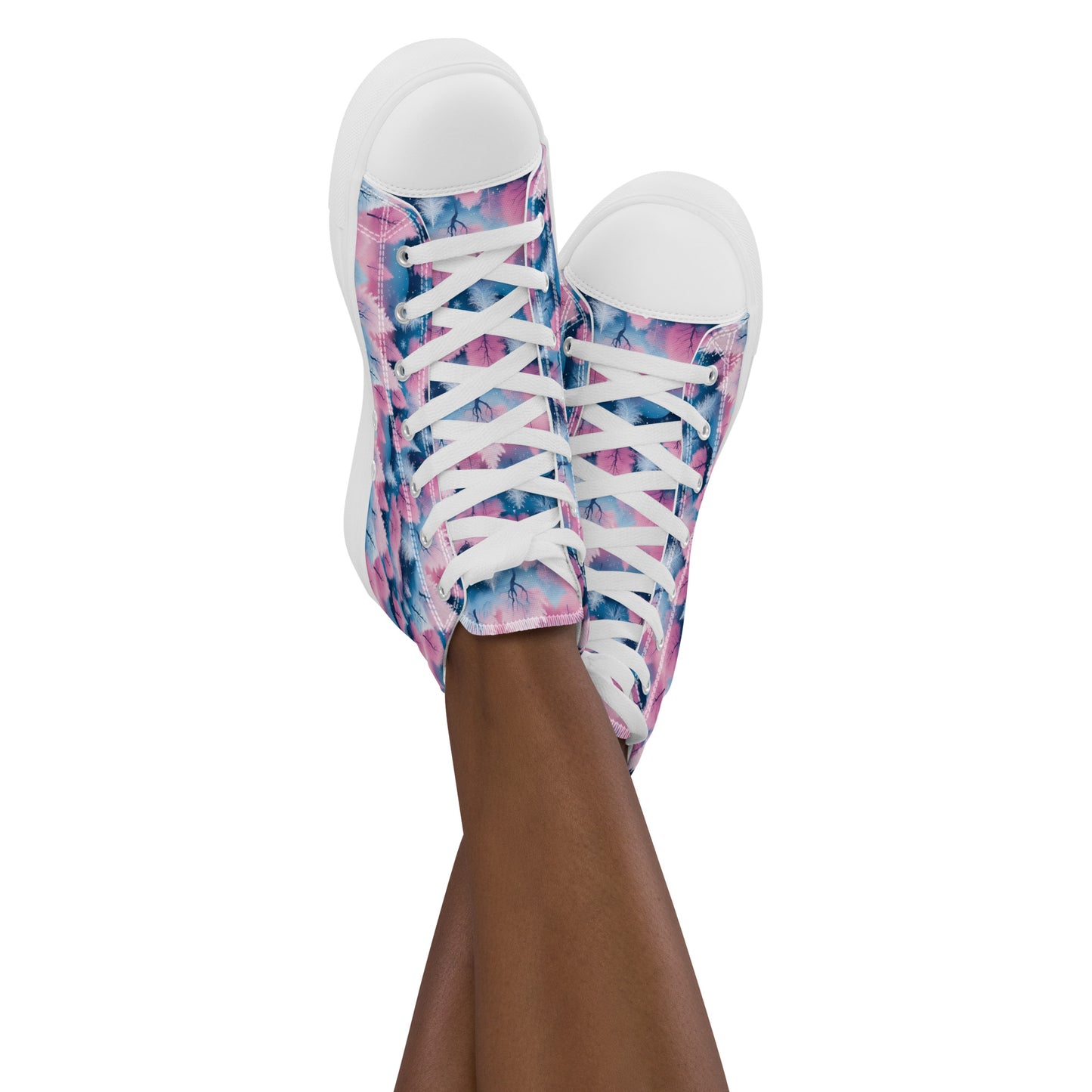 PGP Holiday Candy Gleam Women’s High Top Canvas Shoes – Festive Style & Comfort