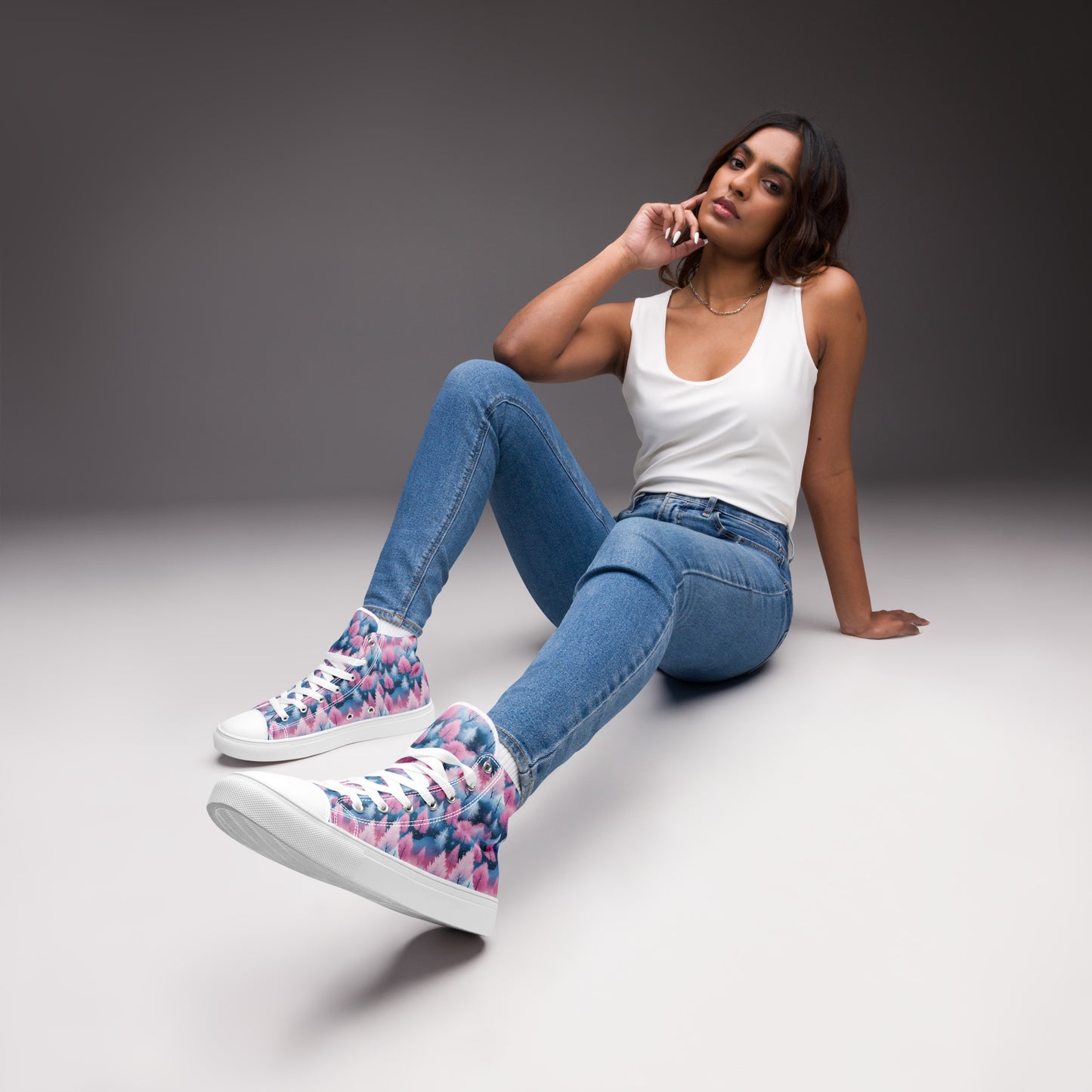 PGP Holiday Candy Gleam Women’s High Top Canvas Shoes – Festive Style & Comfort