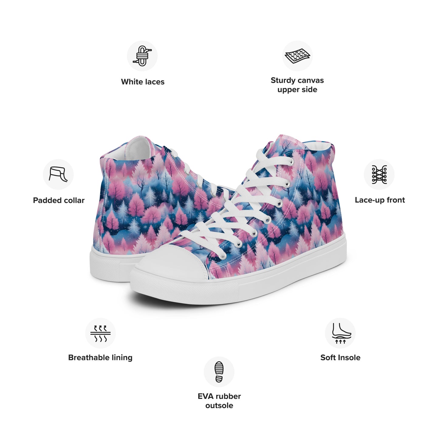 PGP Holiday Candy Gleam Women’s High Top Canvas Shoes – Festive Style & Comfort