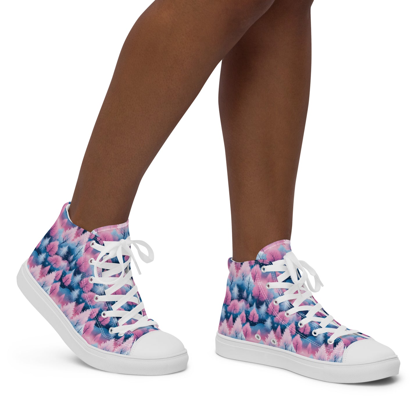 PGP Holiday Candy Gleam Women’s High Top Canvas Shoes – Festive Style & Comfort