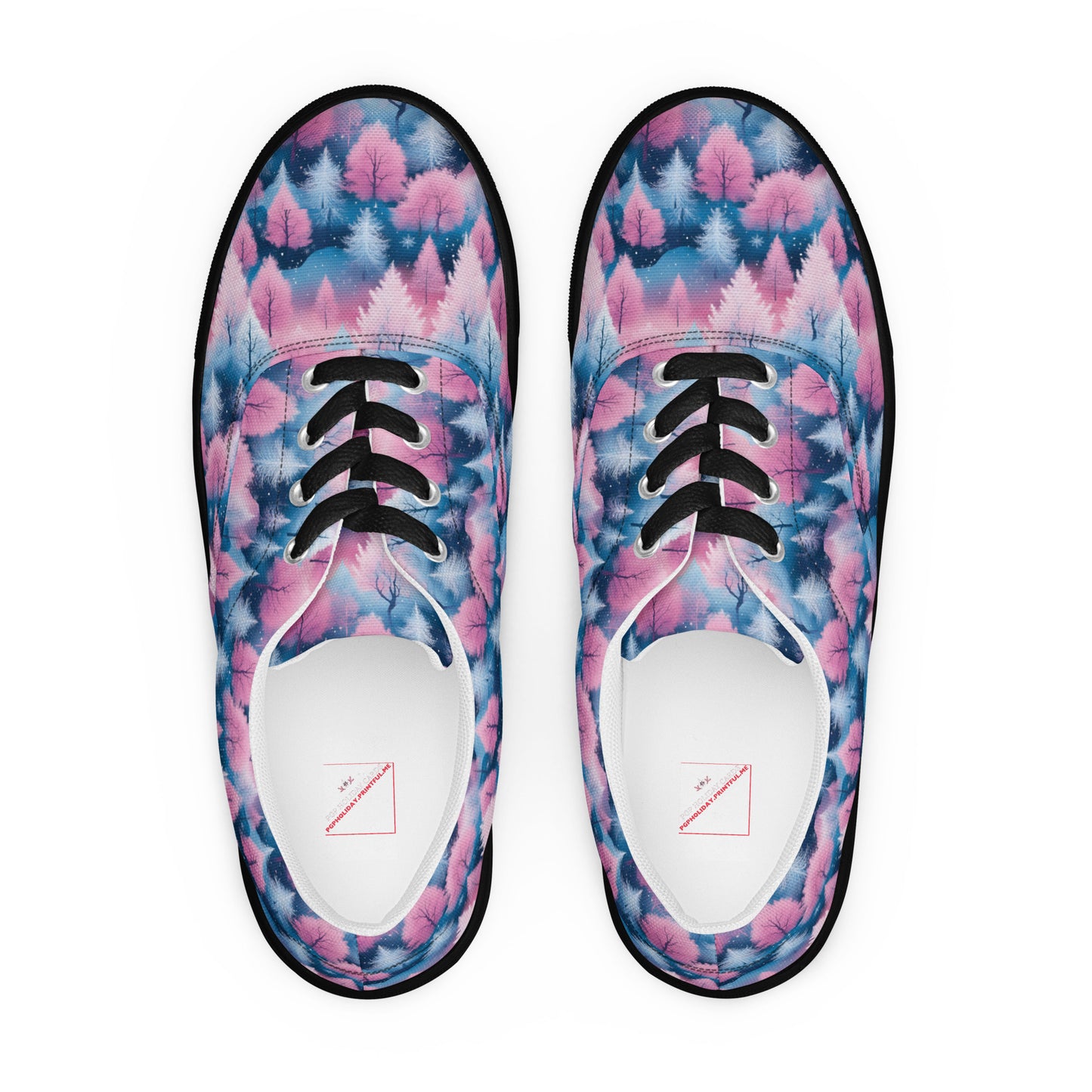PGP Holiday Candy Gleam Women’s Lace-Up Canvas Shoes – Festive Comfort & Style
