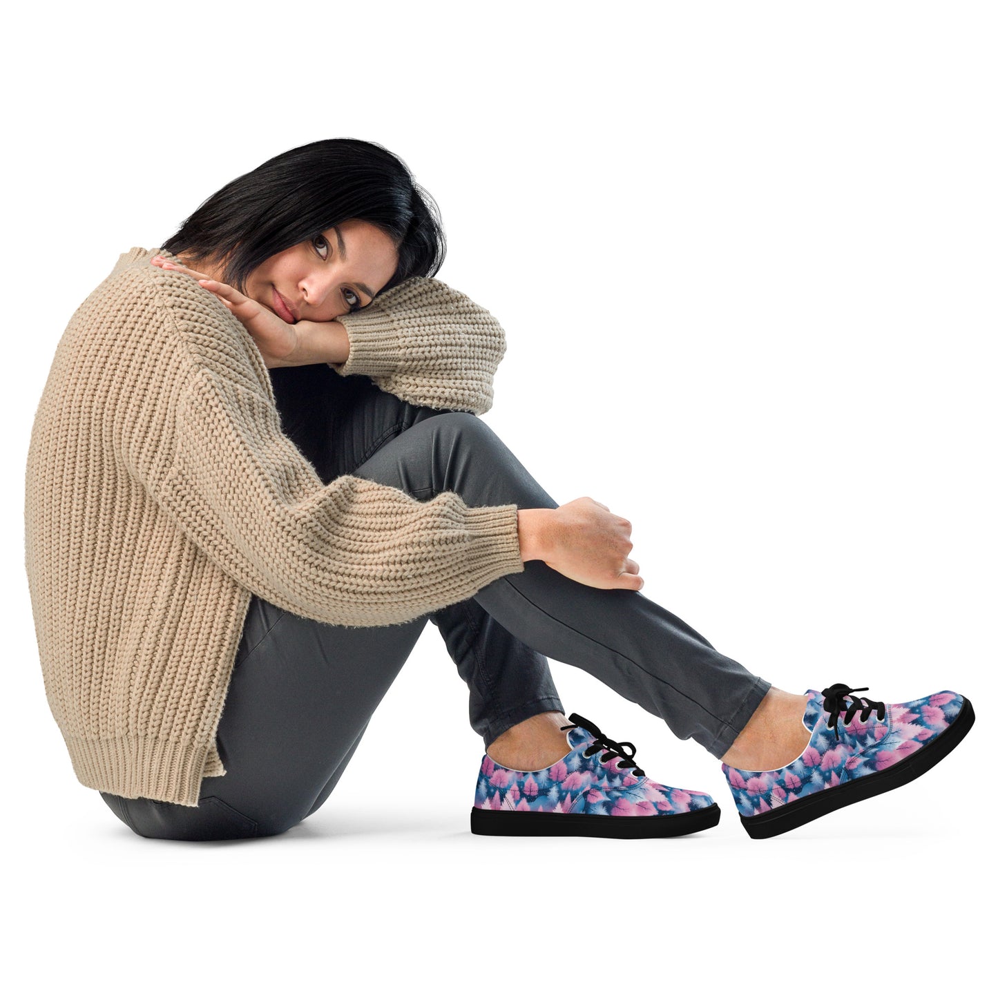 PGP Holiday Candy Gleam Women’s Lace-Up Canvas Shoes – Festive Comfort & Style