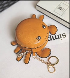 Crab Shaped Leather Coin Purse – Cute Ocean-Inspired Wallet | 9.5x9.5cm