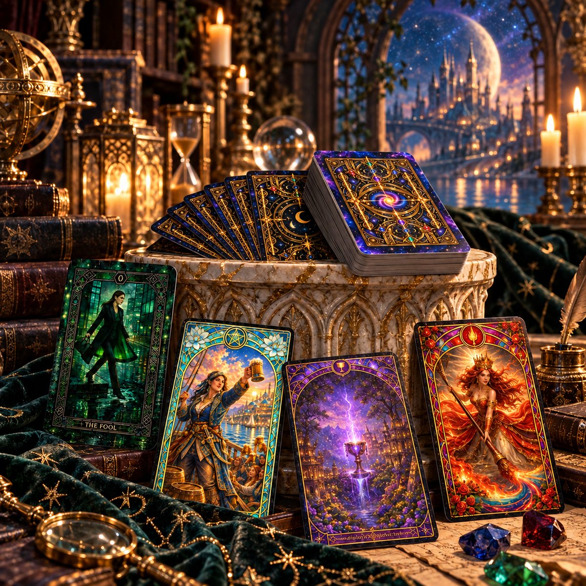 Tarot Deck – Deck of Meridara | 79-Card Illustrated Art Tarot
