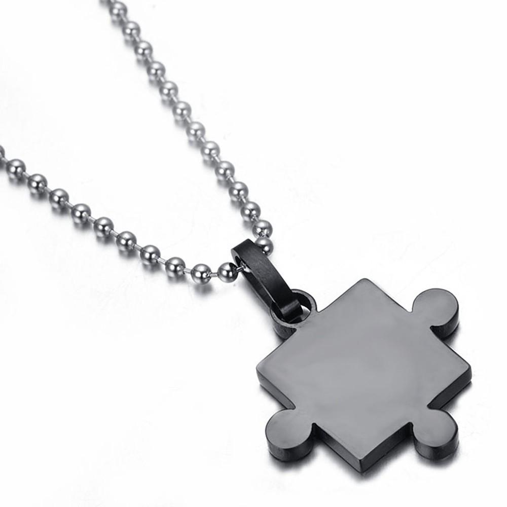 PGP Holiday | GALENTINE / BROLENTINE Titanium Puzzle Pendant Necklace Set