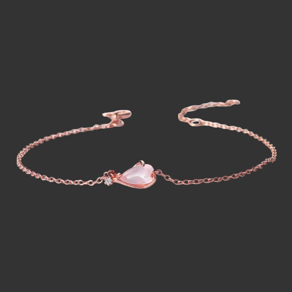 PGP Holiday | Designer Powder Crystal Single Cherry Blossom Petal Bracelet