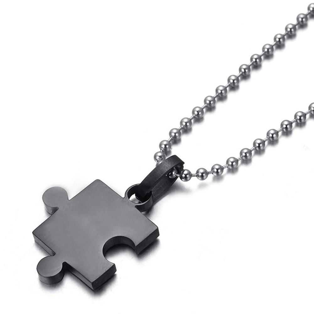 PGP Holiday | GALENTINE / BROLENTINE Titanium Puzzle Pendant Necklace Set