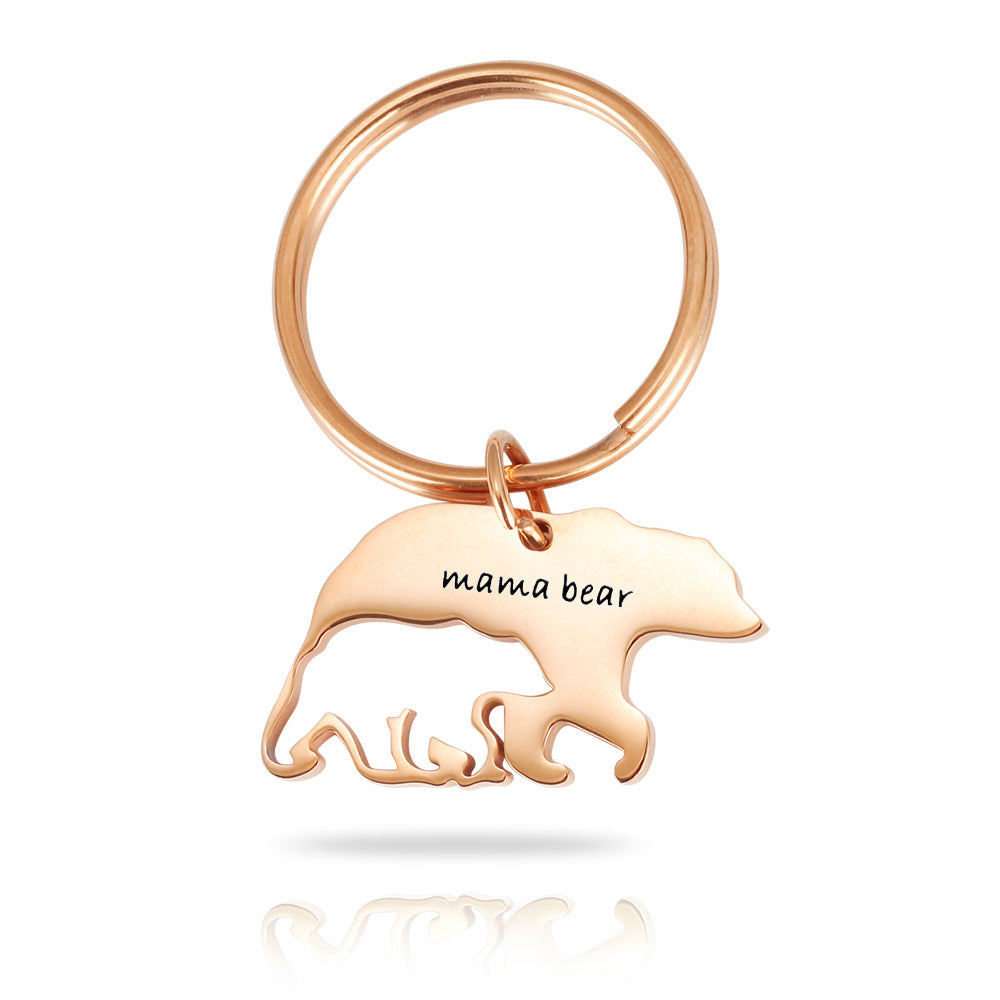 PGP Holiday | Stainless Steel Purse Charm/Keychain Mama Bear