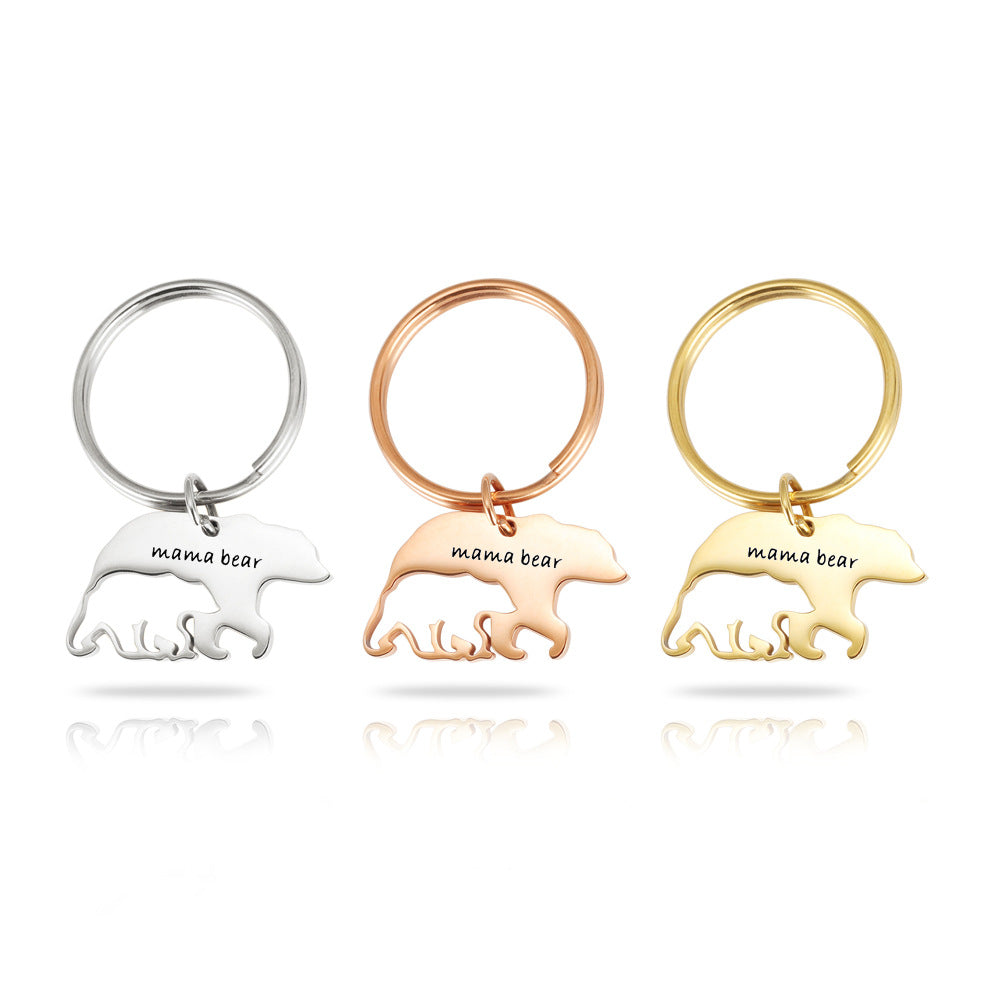 PGP Holiday | Stainless Steel Purse Charm/Keychain Mama Bear