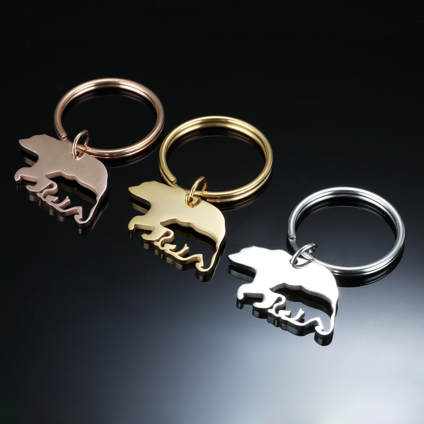 PGP Holiday | Stainless Steel Purse Charm/Keychain Mama Bear