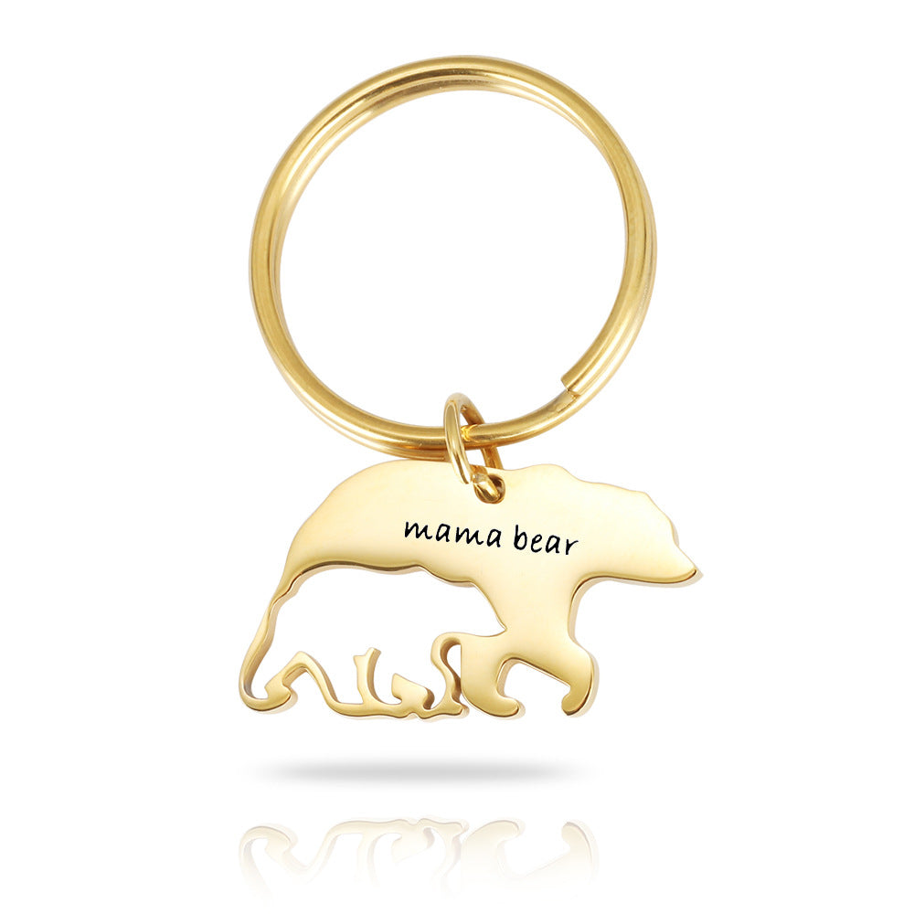 PGP Holiday | Stainless Steel Purse Charm/Keychain Mama Bear