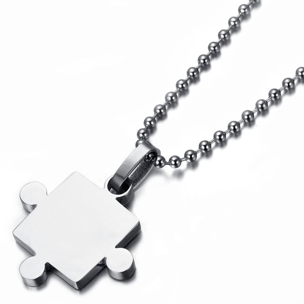 PGP Holiday | GALENTINE / BROLENTINE Titanium Puzzle Pendant Necklace Set