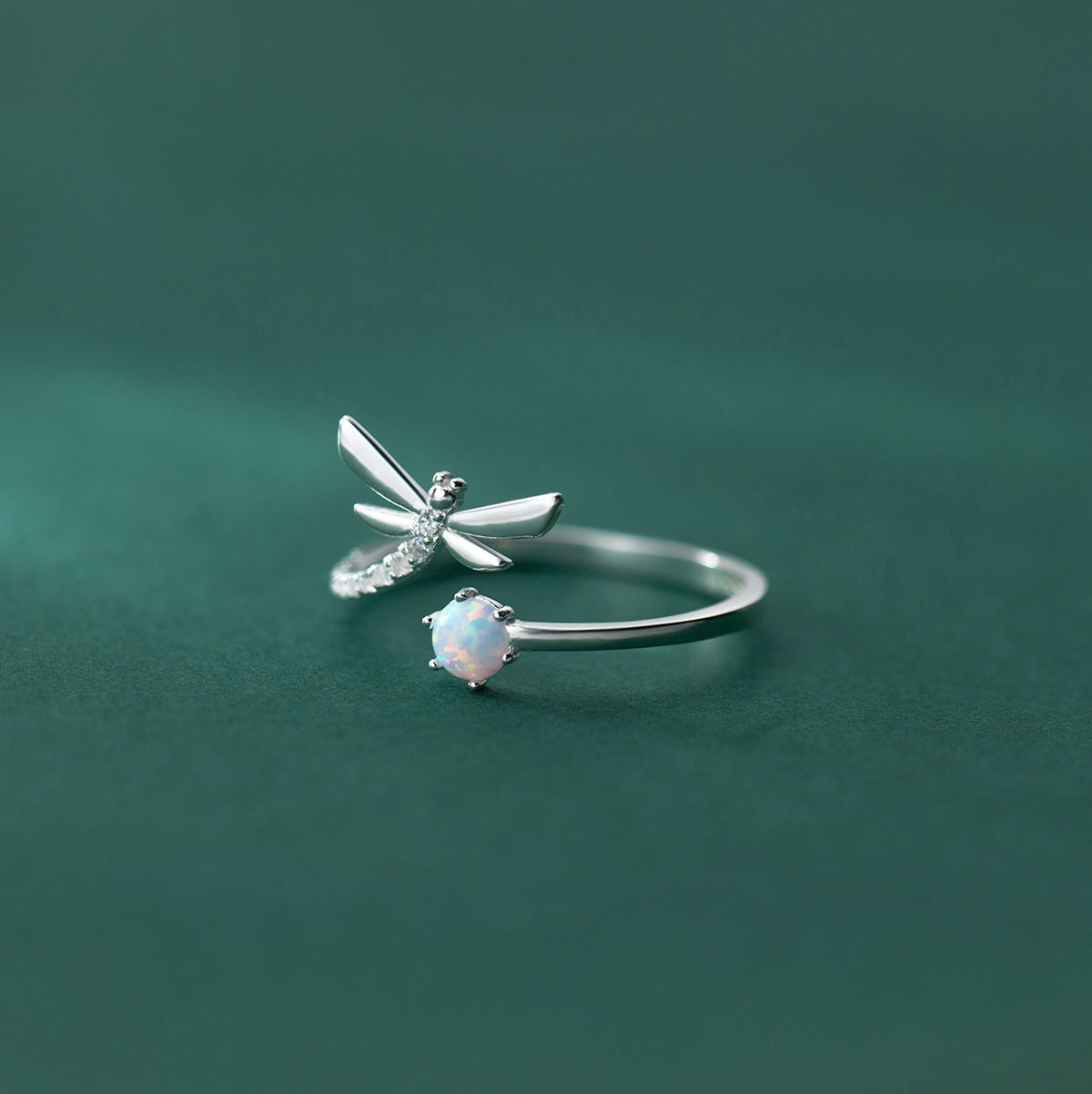 PGP Holiday | 925 Silver Opal Gang Drill Dragonfly Ring | Two Options