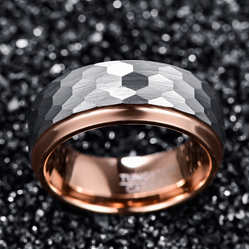 PGP Holiday | Men’s Style-Focus Rose Gold Plated Tungsten Steel Ring