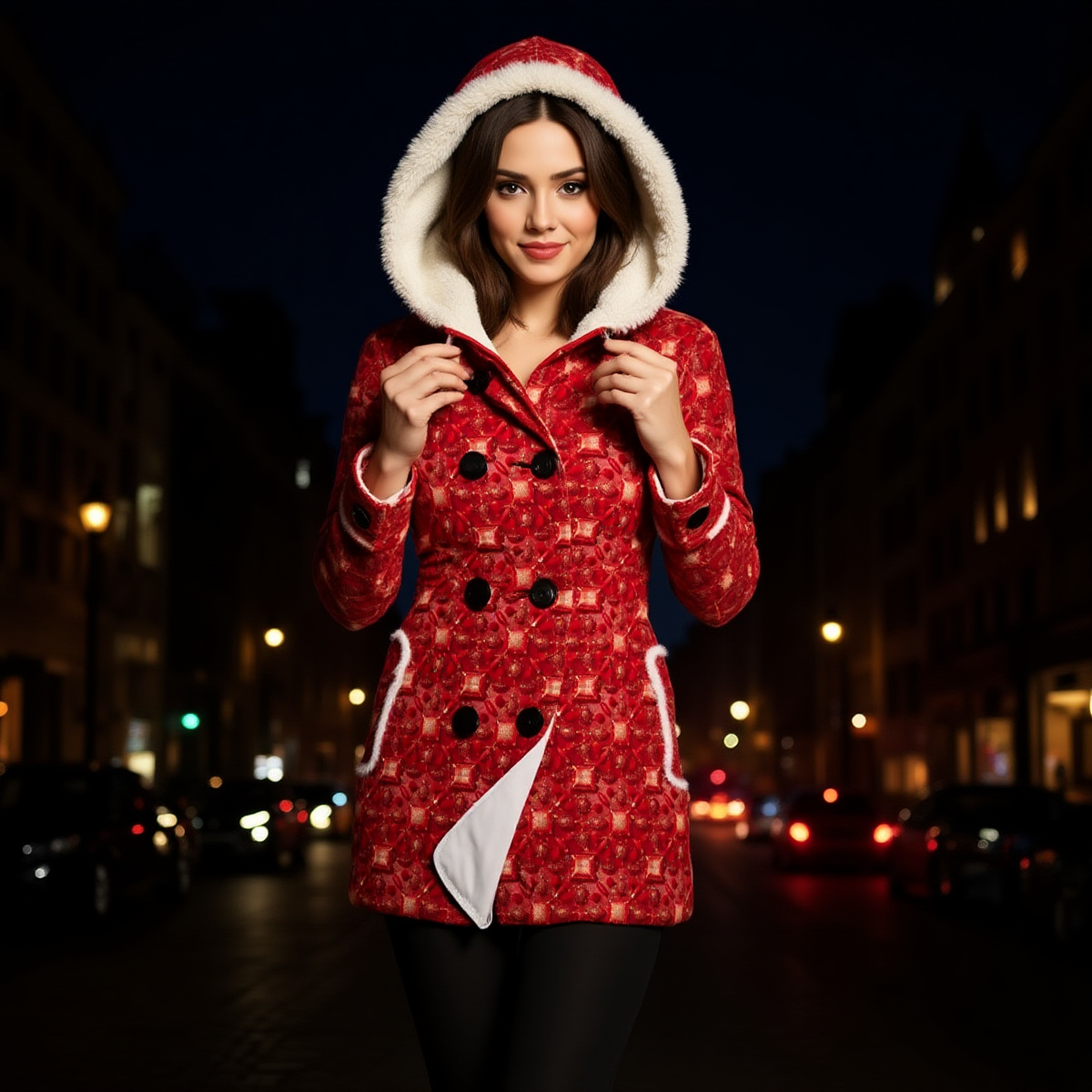 PGP Holiday After Hours Hooded Double-Breasted Winter Coat With Fleece - Voted #1